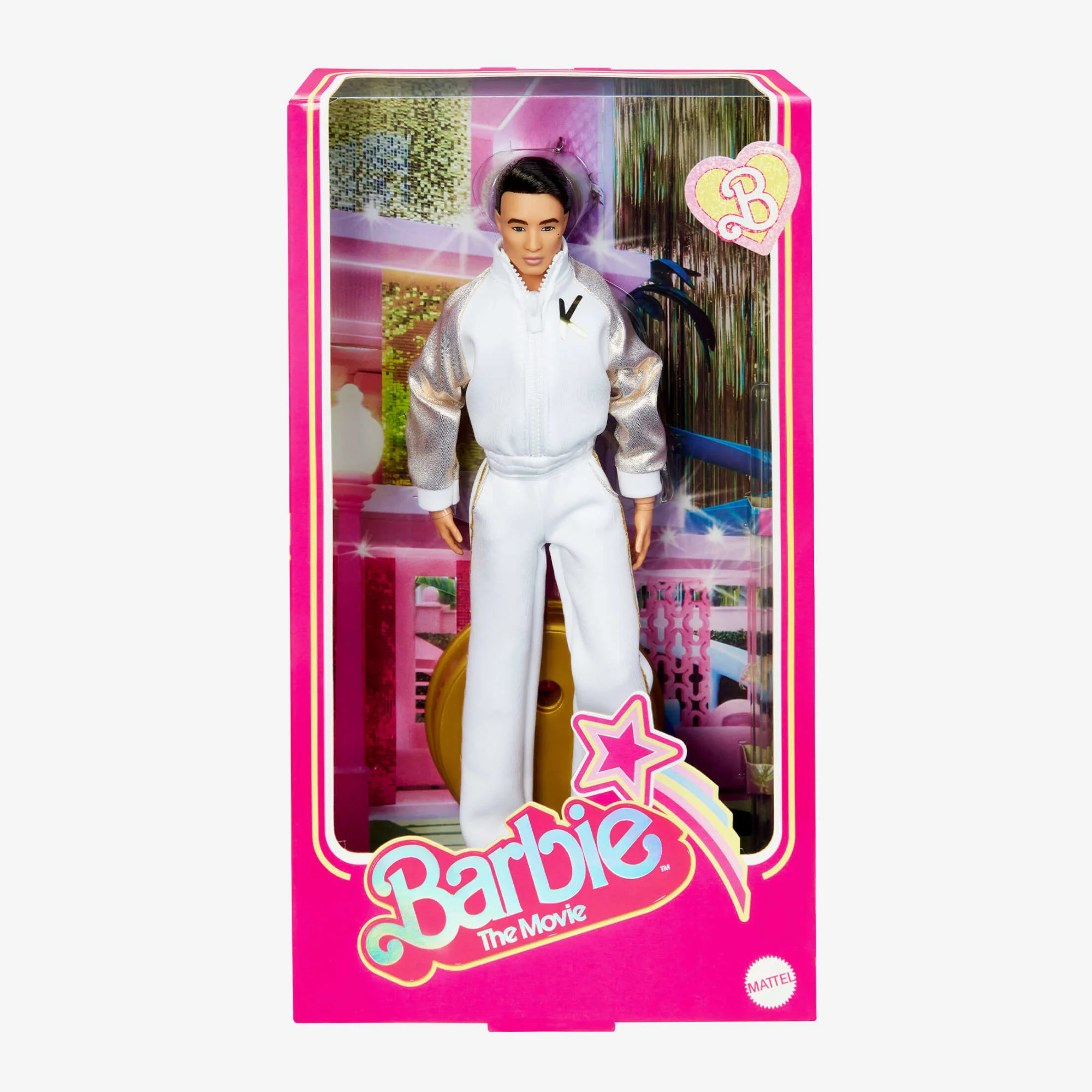 Mattel Creations Ken Doll In White and Gold Tracksuit – Barbie The Movie
