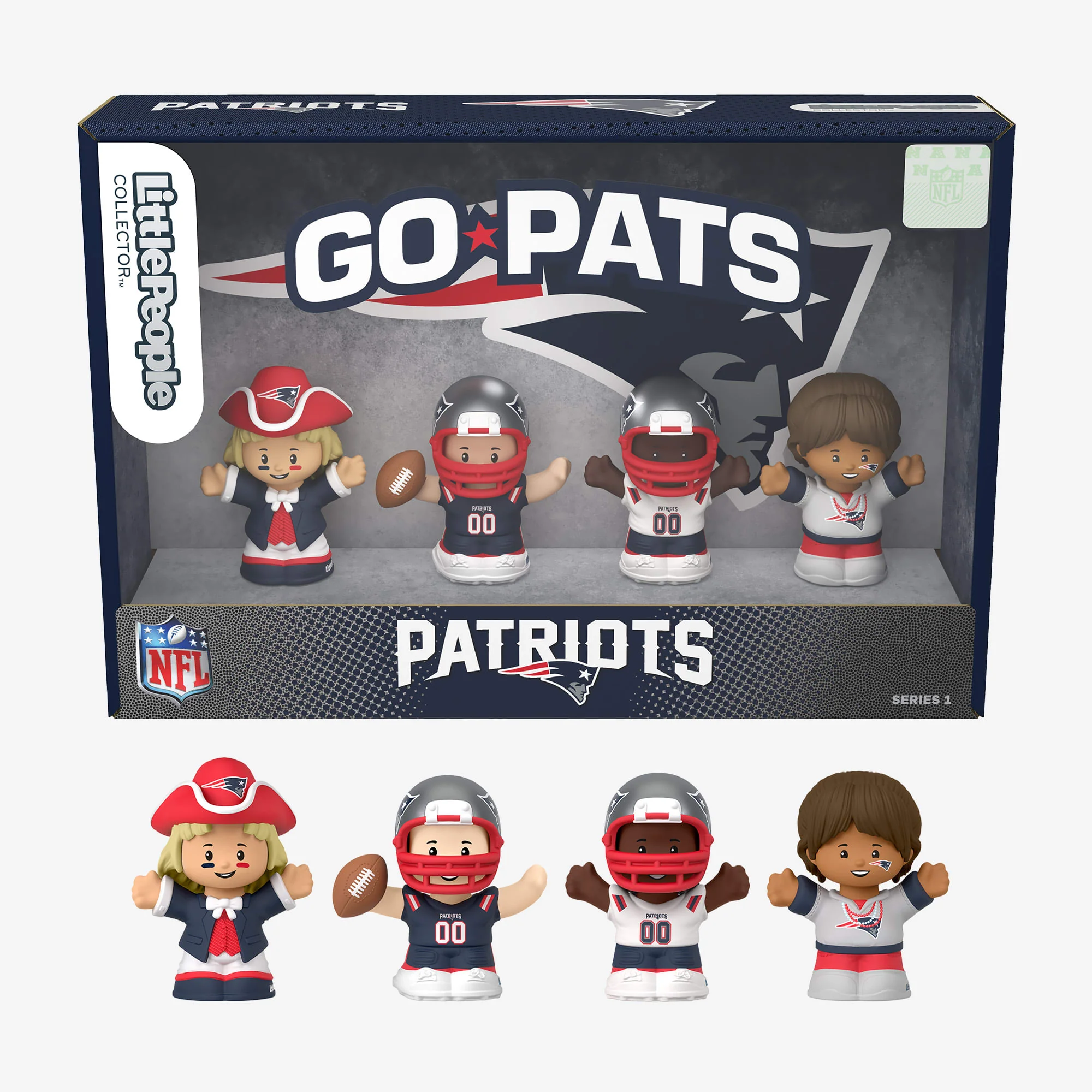 Mattel Creations Little People Collector x NFL New England Patriots Set