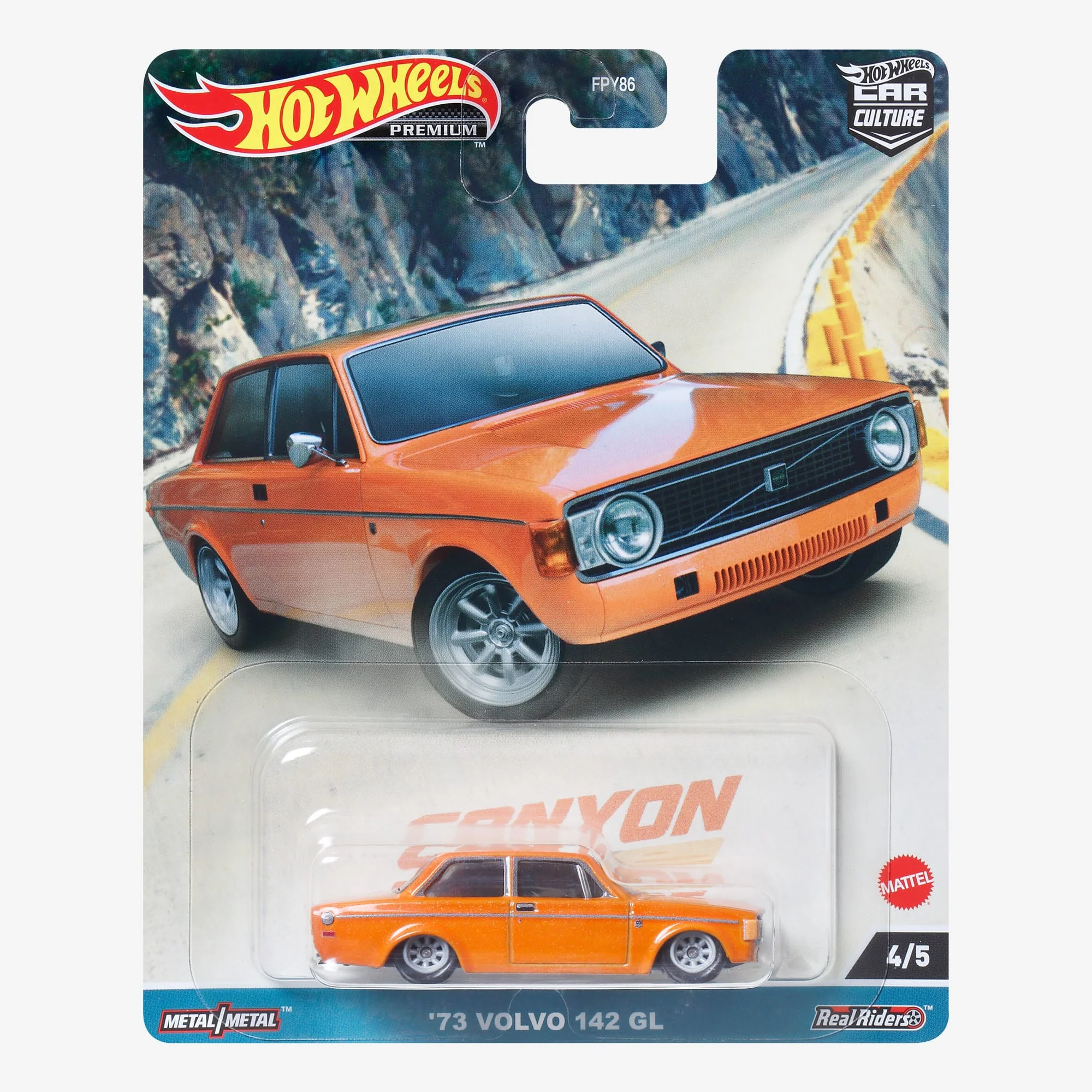 Mattel Creations Hot Wheels Premium Car Culture Canyon Warriors – '74 Volvo 142 GL