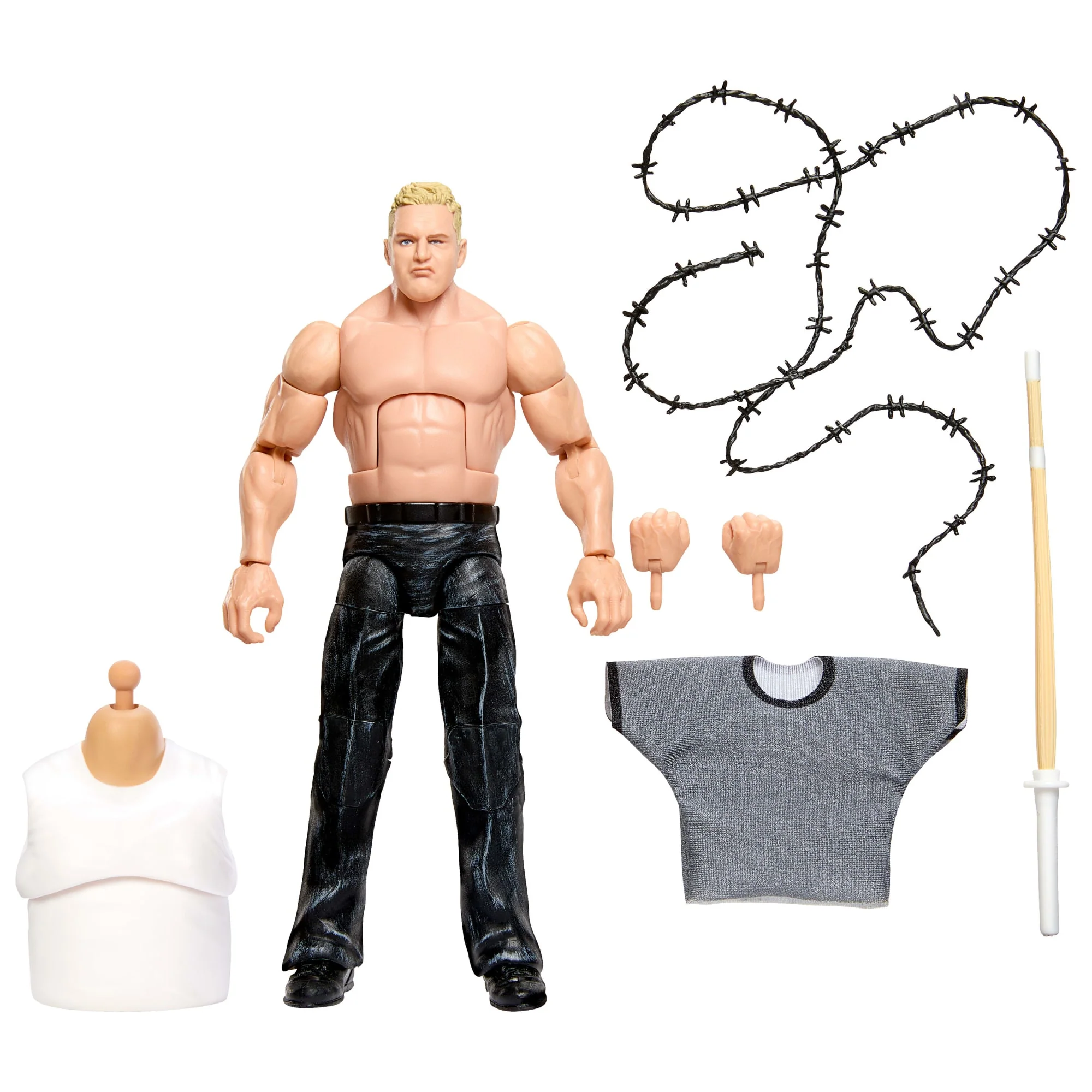 Mattel Creations WWE Elite Collection Monday Night War Hardcore Hak Action Figure & Golga Build-A-Figure Parts