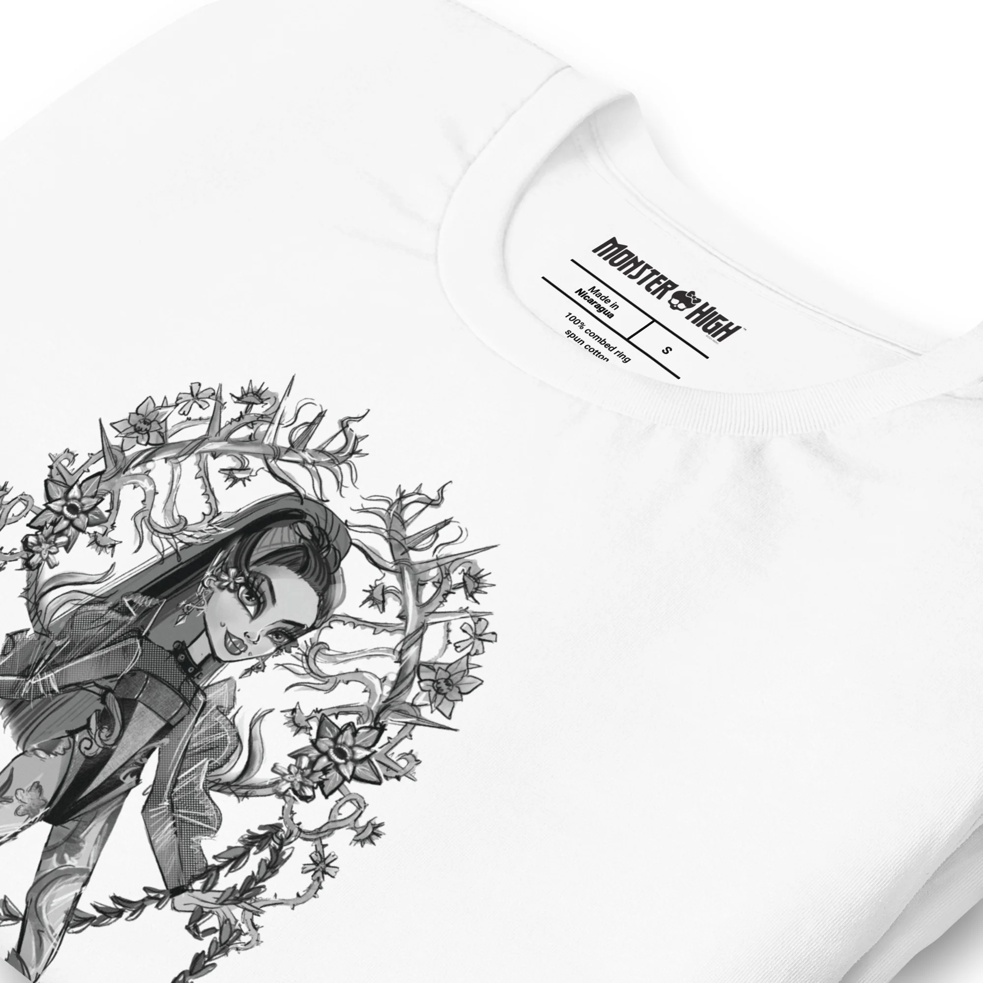 Mattel Creations Monster High Venus McFlytrap White T-Shirt