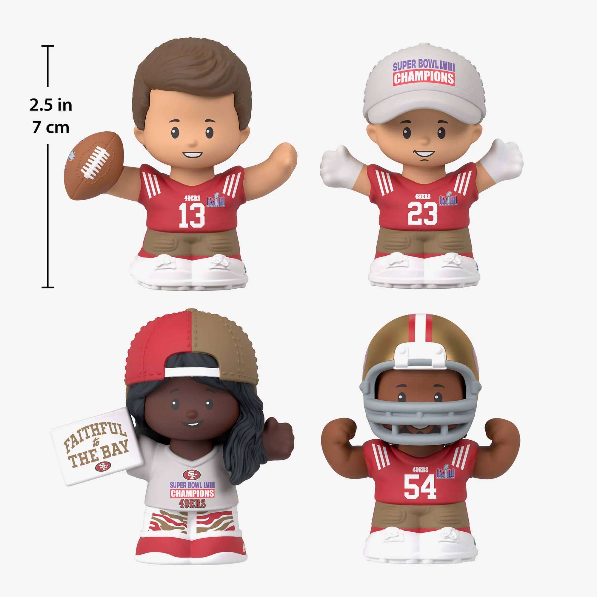 Mattel Creations Little People Collector Super Bowl LVIII Champions Set San Francisco 49ers