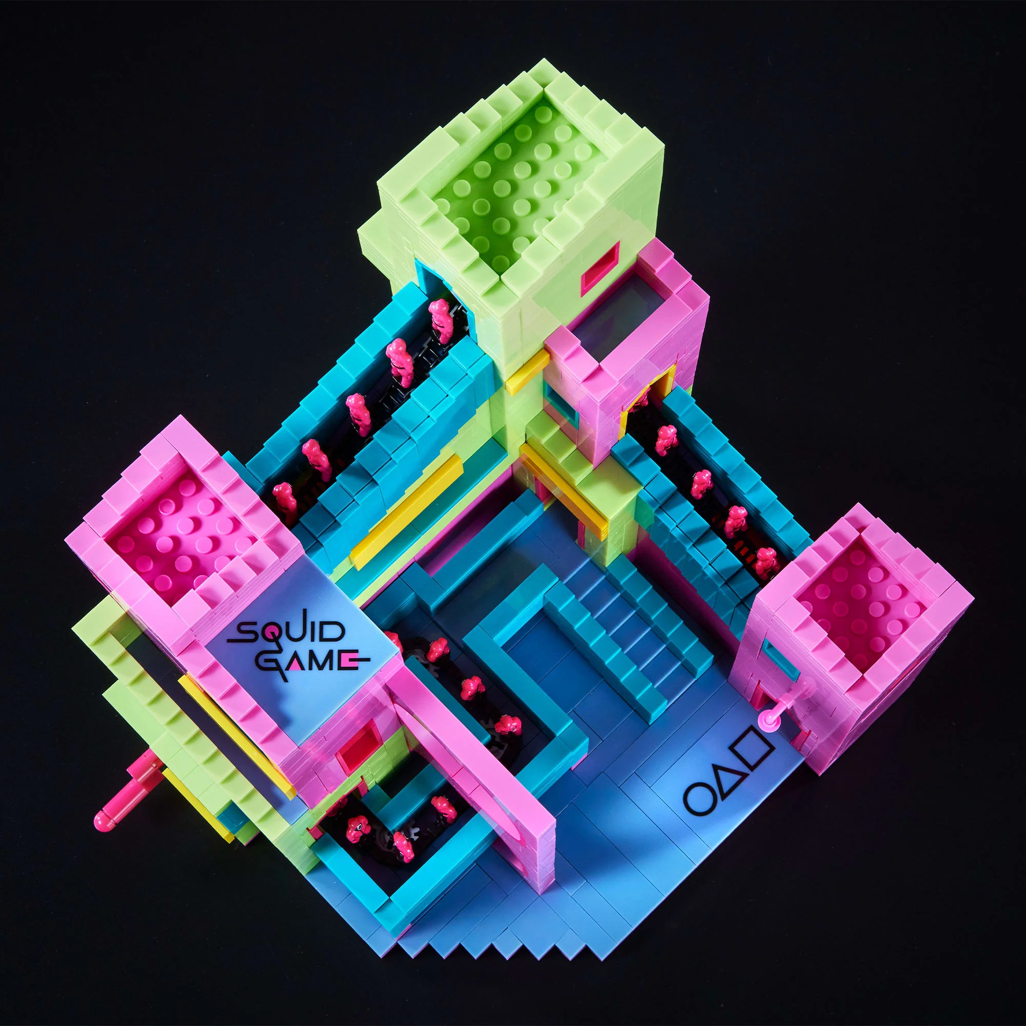 Mattel Creations MEGA Squid Game Staircase Collector Building Set