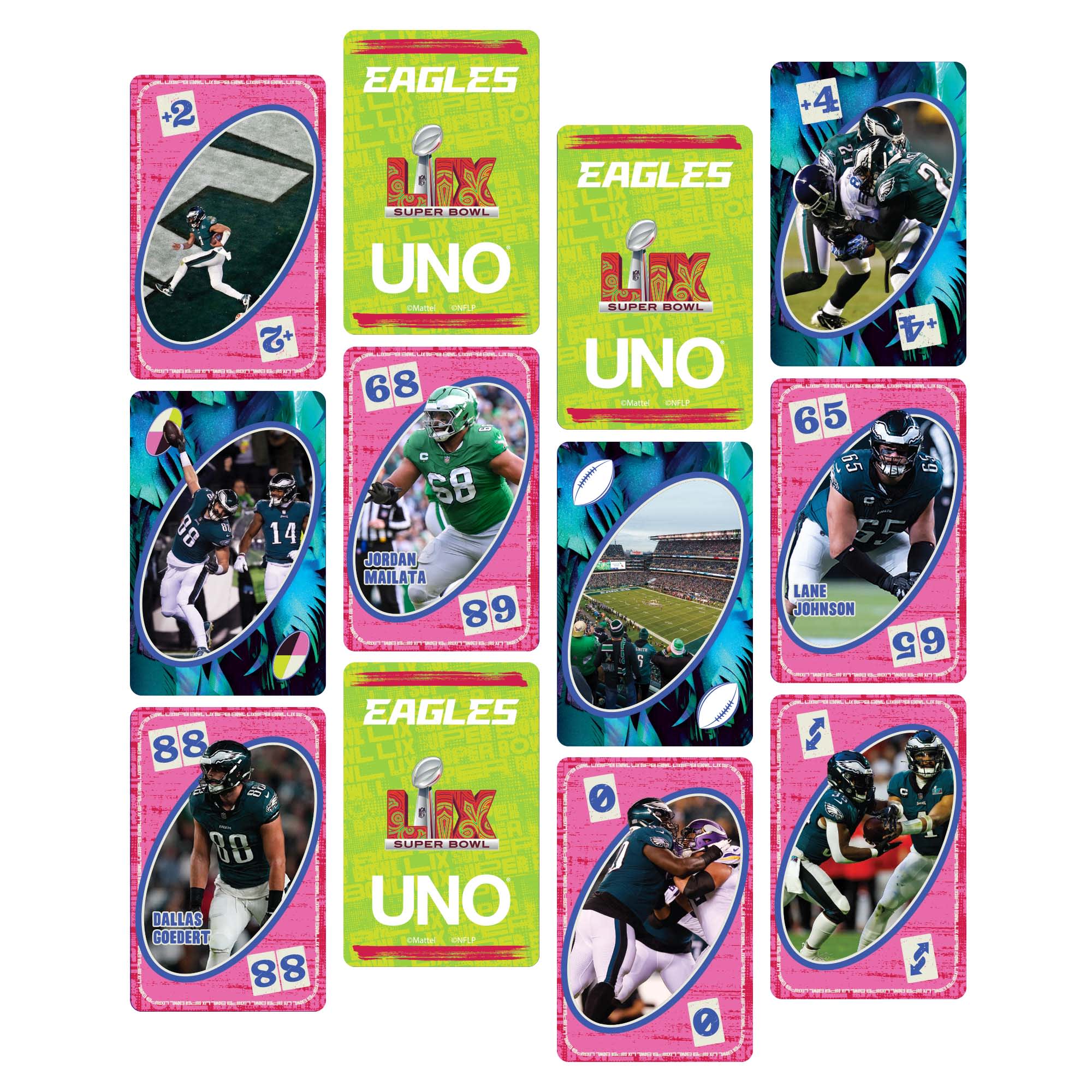 Mattel Creations UNO Fandom x Super Bowl LIX Eagles Card Game