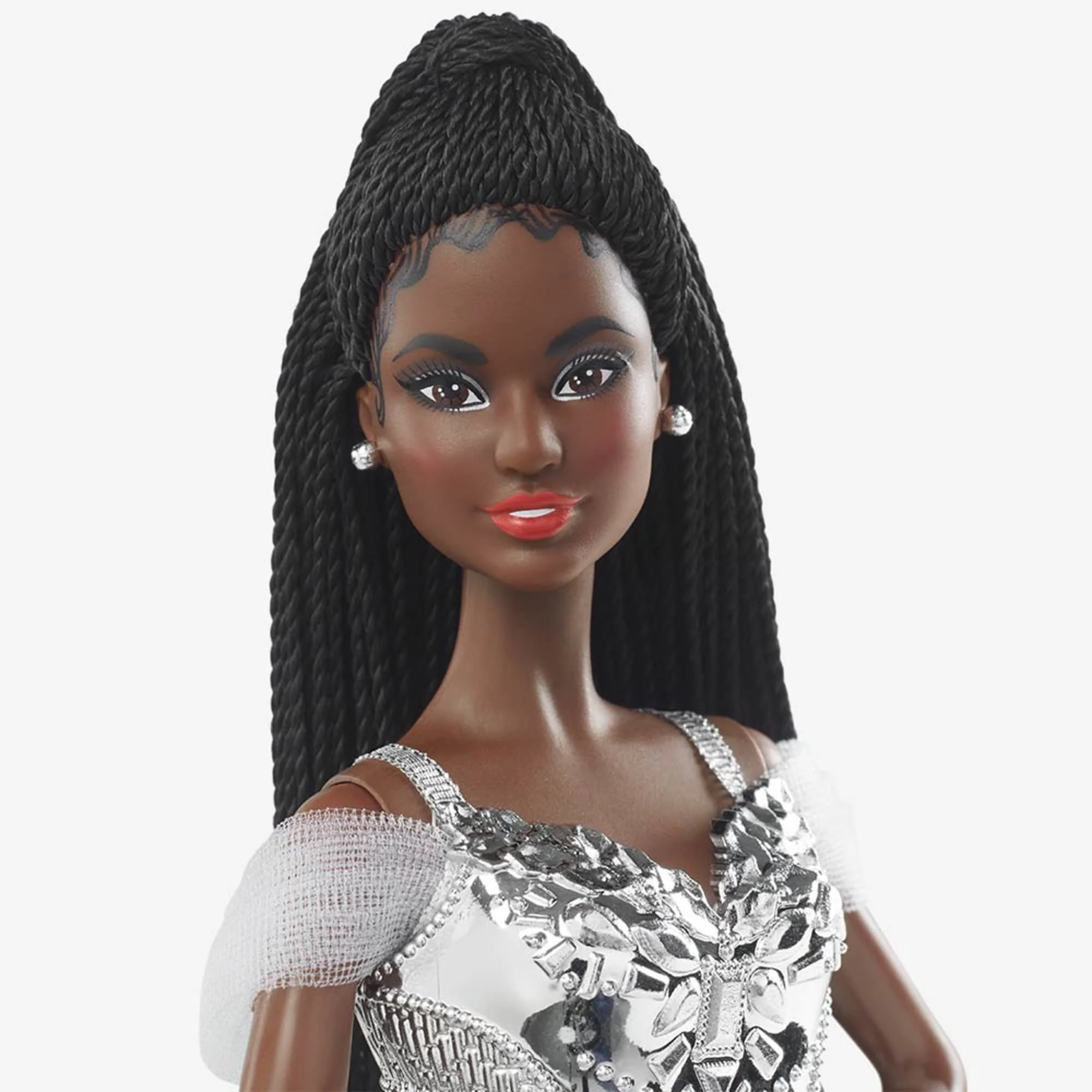 Mattel Creations 2021 Holiday Barbie Doll, Brunette Braids