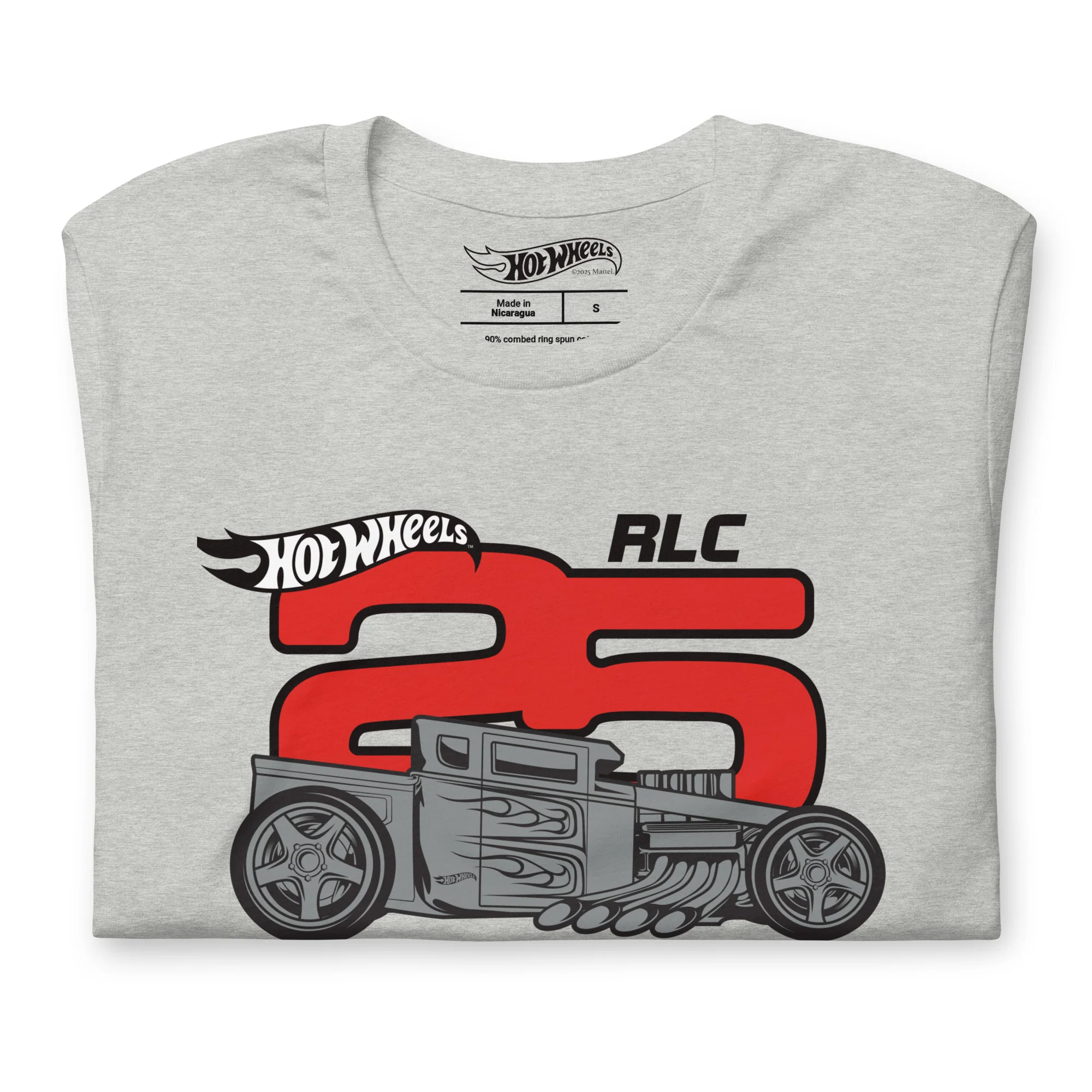 Mattel Creations Hot Wheels 2025 RLC Membership Grey T-Shirt
