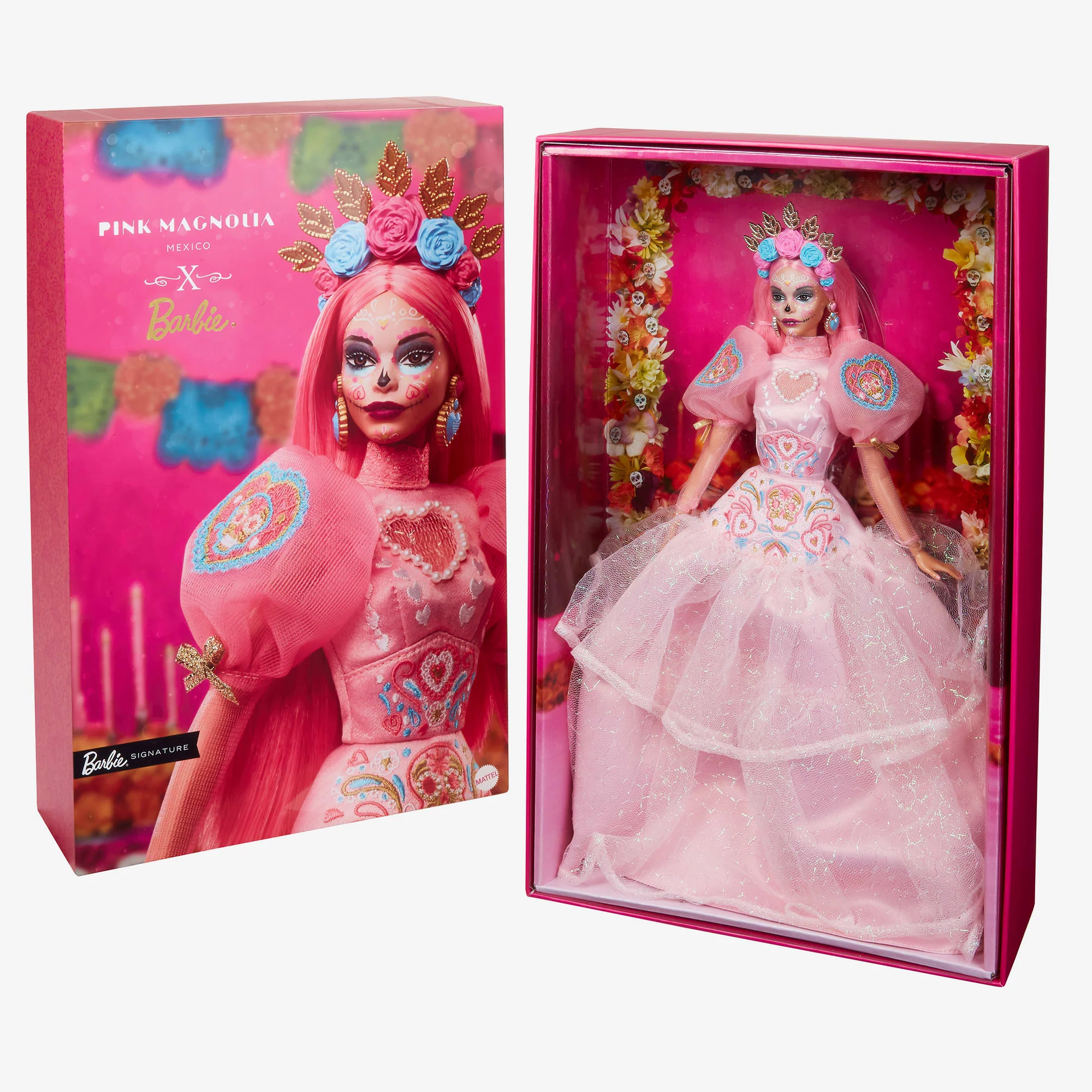 Mattel Creations 2023 Día De Muertos Barbie x Pink Magnolia Doll