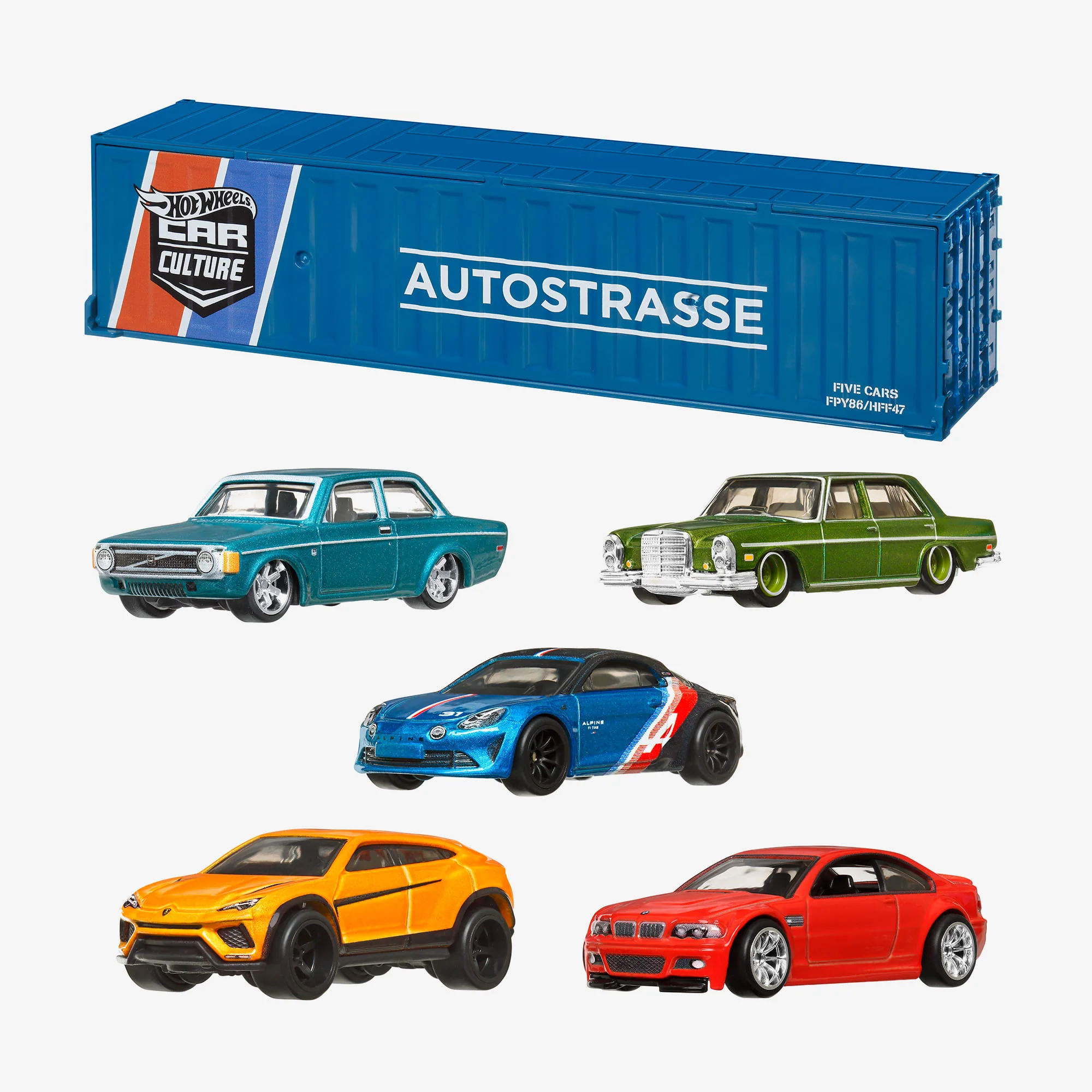 Mattel Creations Hot Wheels Strasse, Autobahn, Autostrasse Container Set