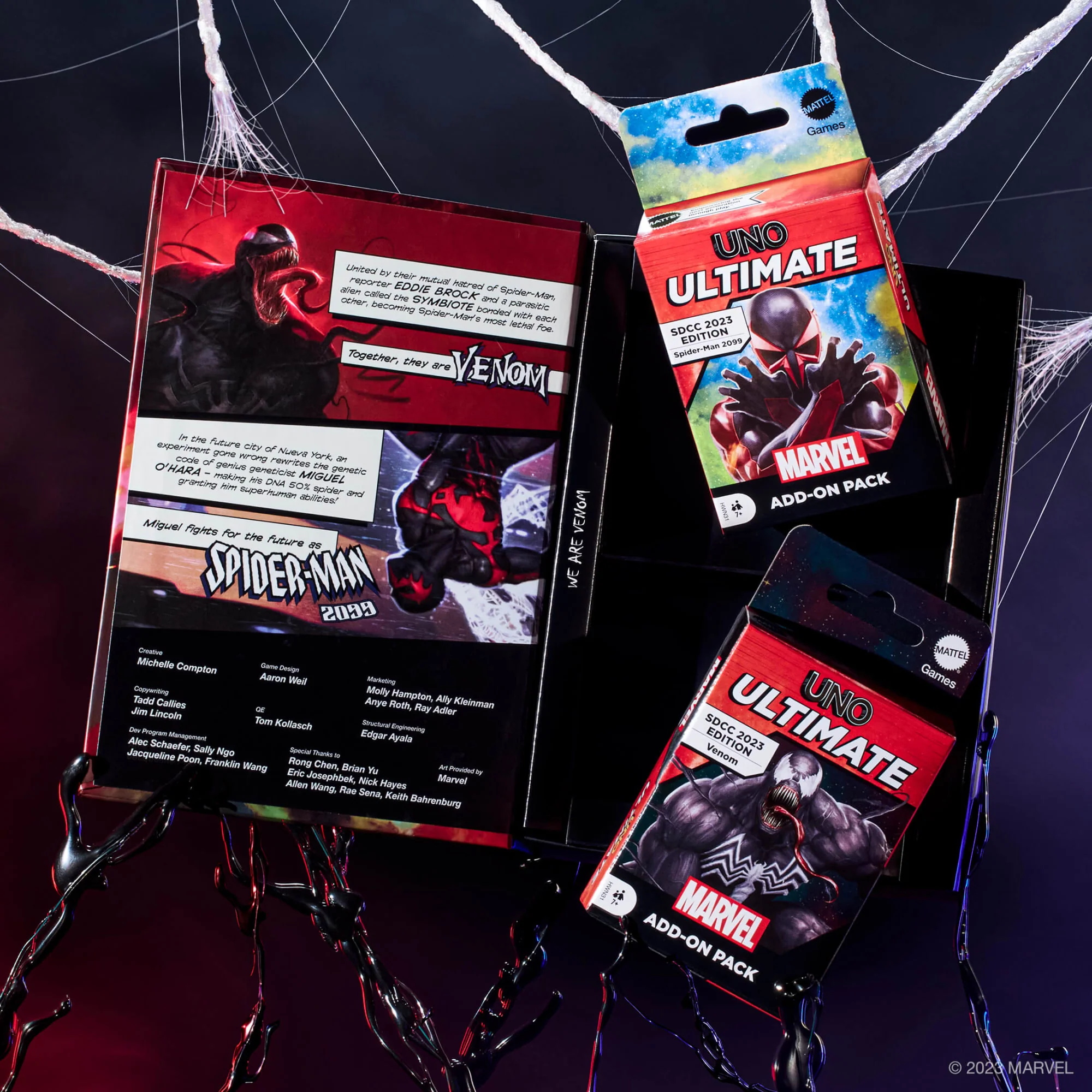 Mattel Creations UNO Ultimate Marvel Spider-Man 2099 vs. Venom Add-On 2-Pack