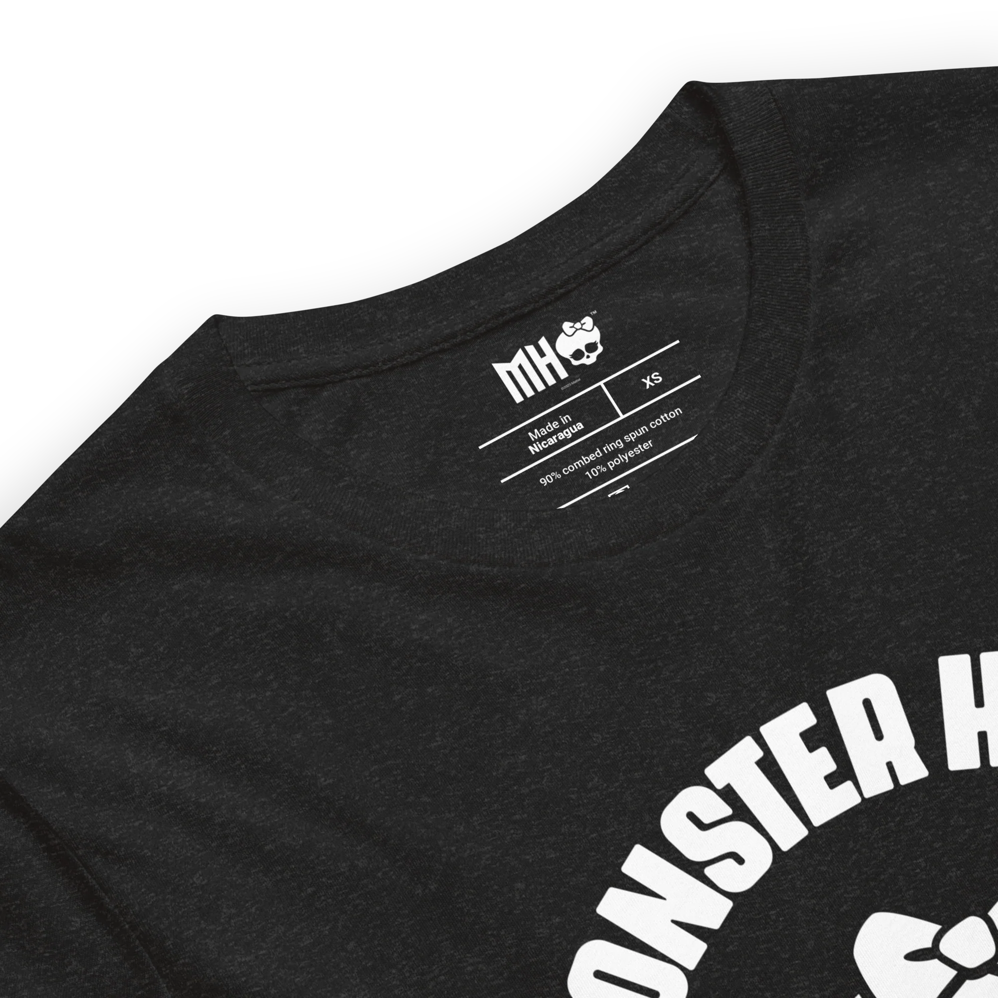Mattel Creations Monster High Fang Club Short Sleeve T-Shirt in Black Heather