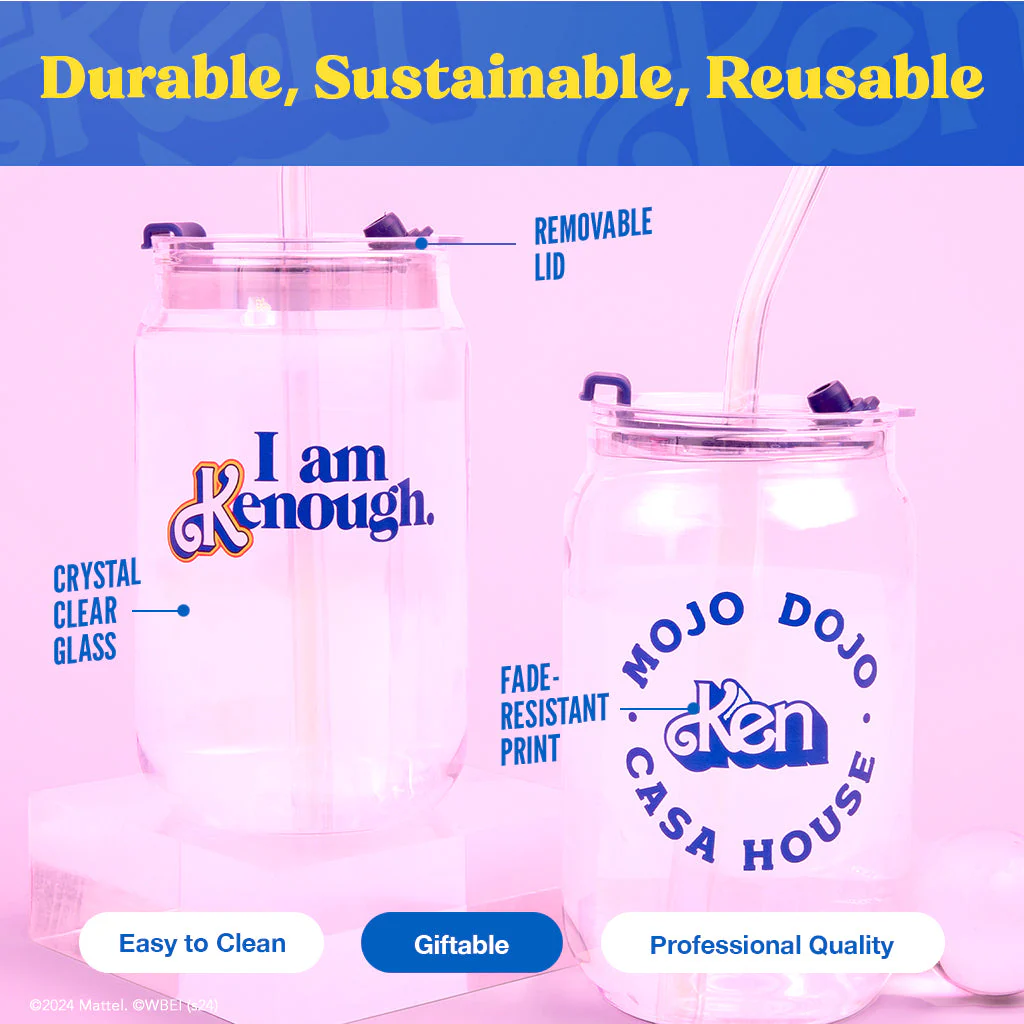 Mattel Creations Barbie™ the Movie X Dragon Glassware® I'm Just Ken™ Drinking Glasses