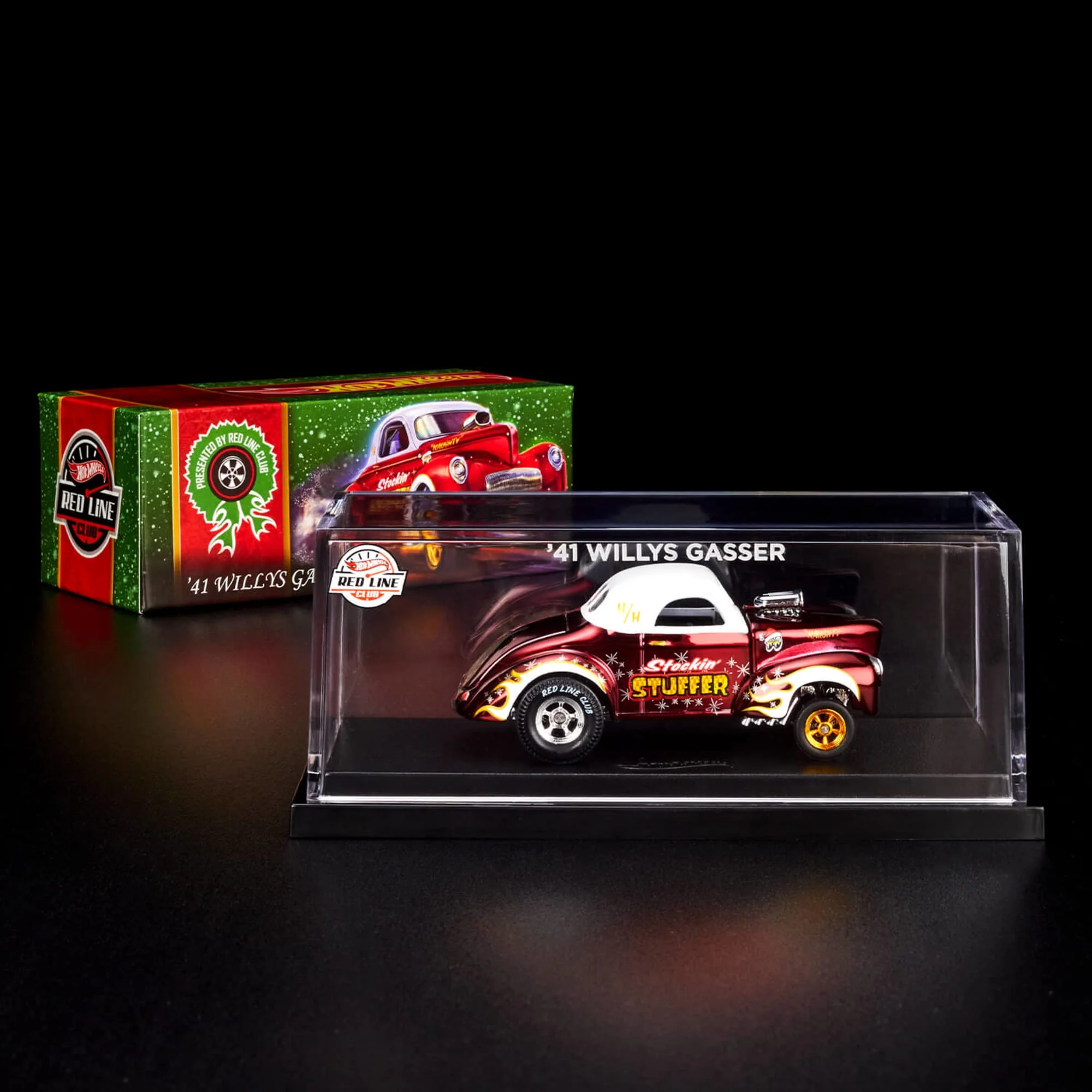 Mattel Creations RLC Exclusive '41 Willys Gasser Holiday Car
