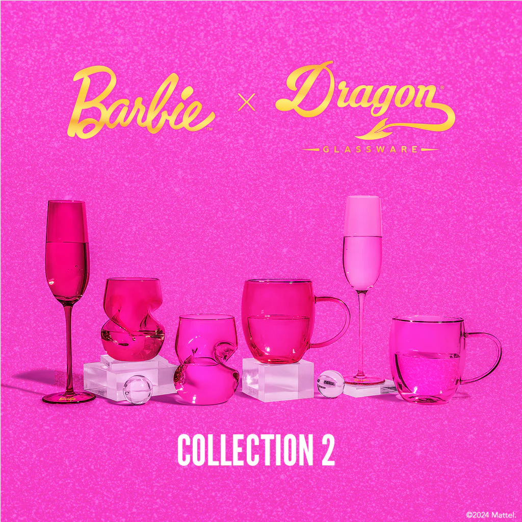 Mattel Creations Barbie™ X Dragon Glassware® Stemless Wine Glasses