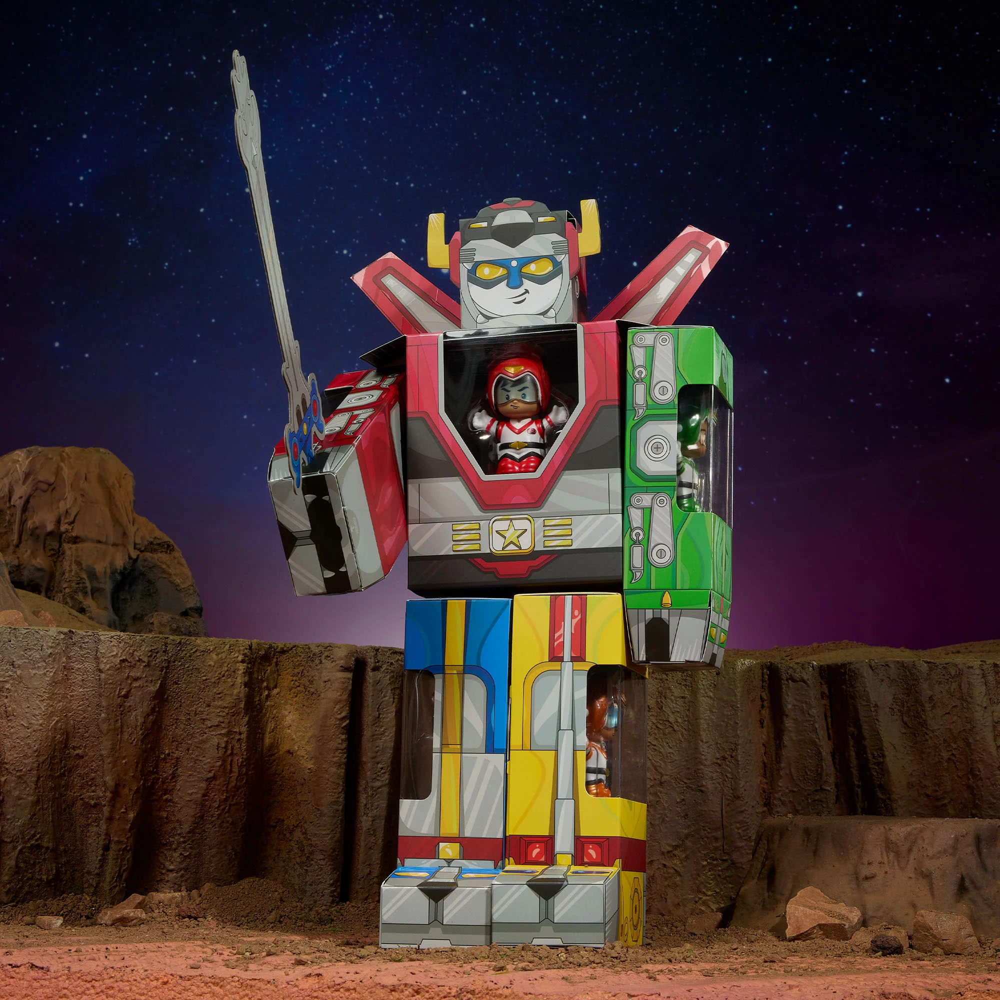 Mattel Creations Little People Collector Voltron 40th Anniversary Gold Label Set