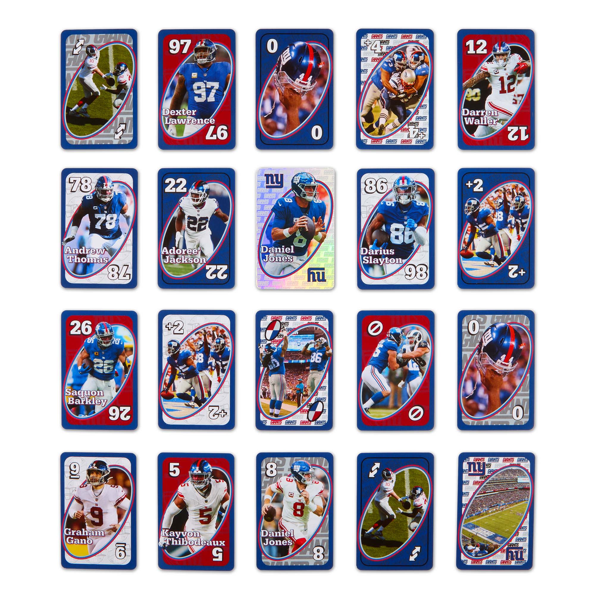 Mattel Creations UNO Fandom NFL New York Giants Game Deck
