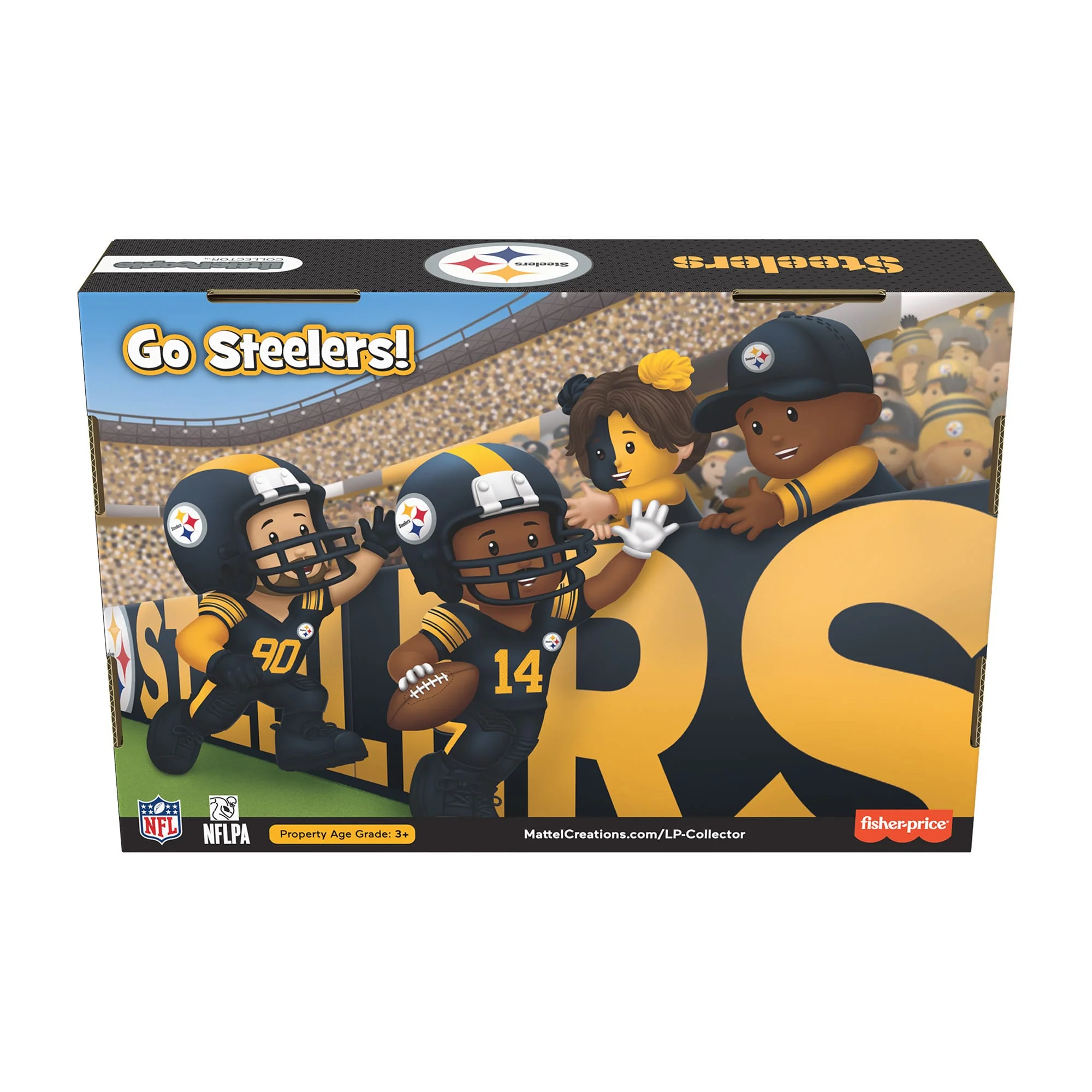 Mattel Creations Little People Collector Pittsburgh Steelers Alternate Jersey Figure Set