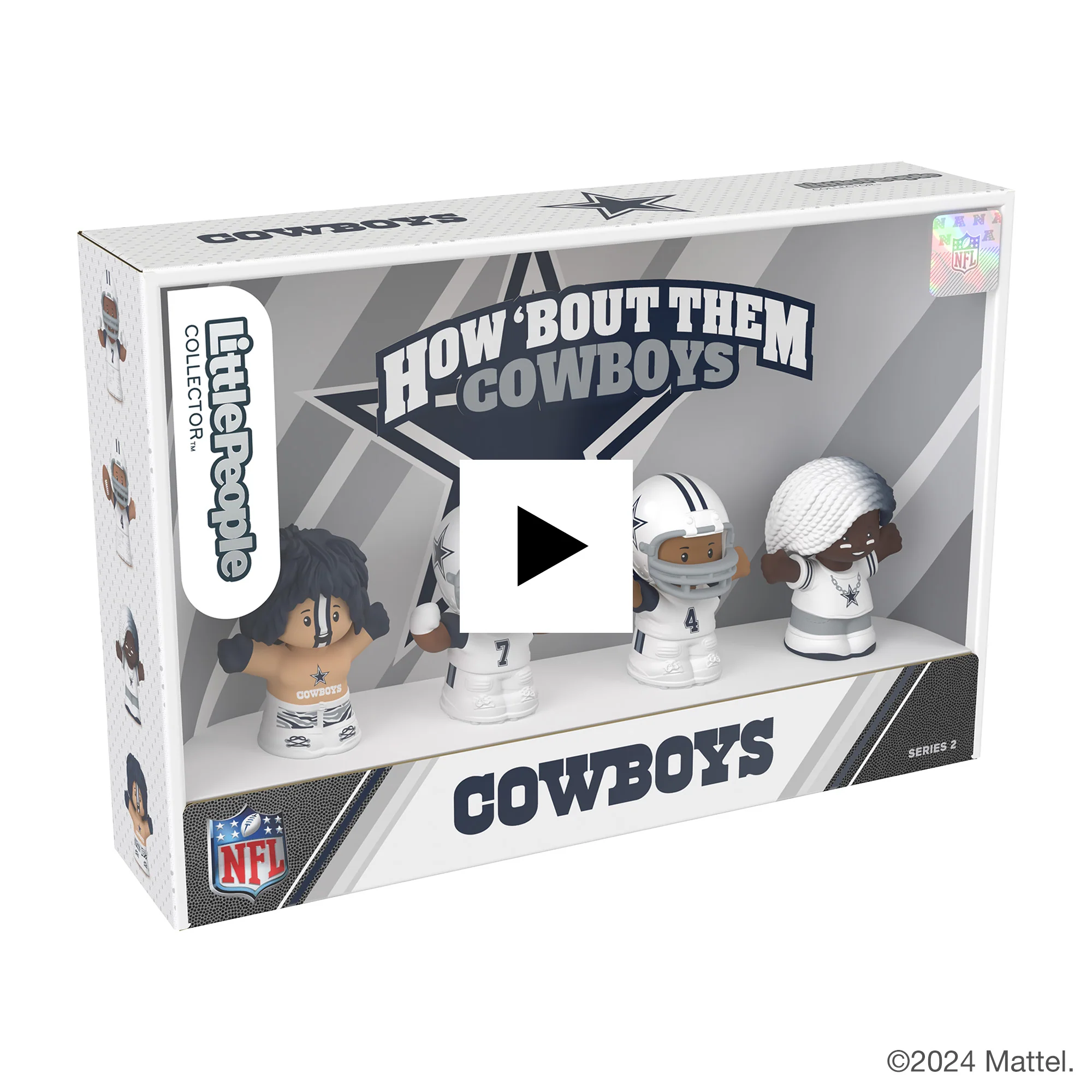 Mattel Creations Little People Collector Dallas Cowboys Alternate Jersey Figure Set