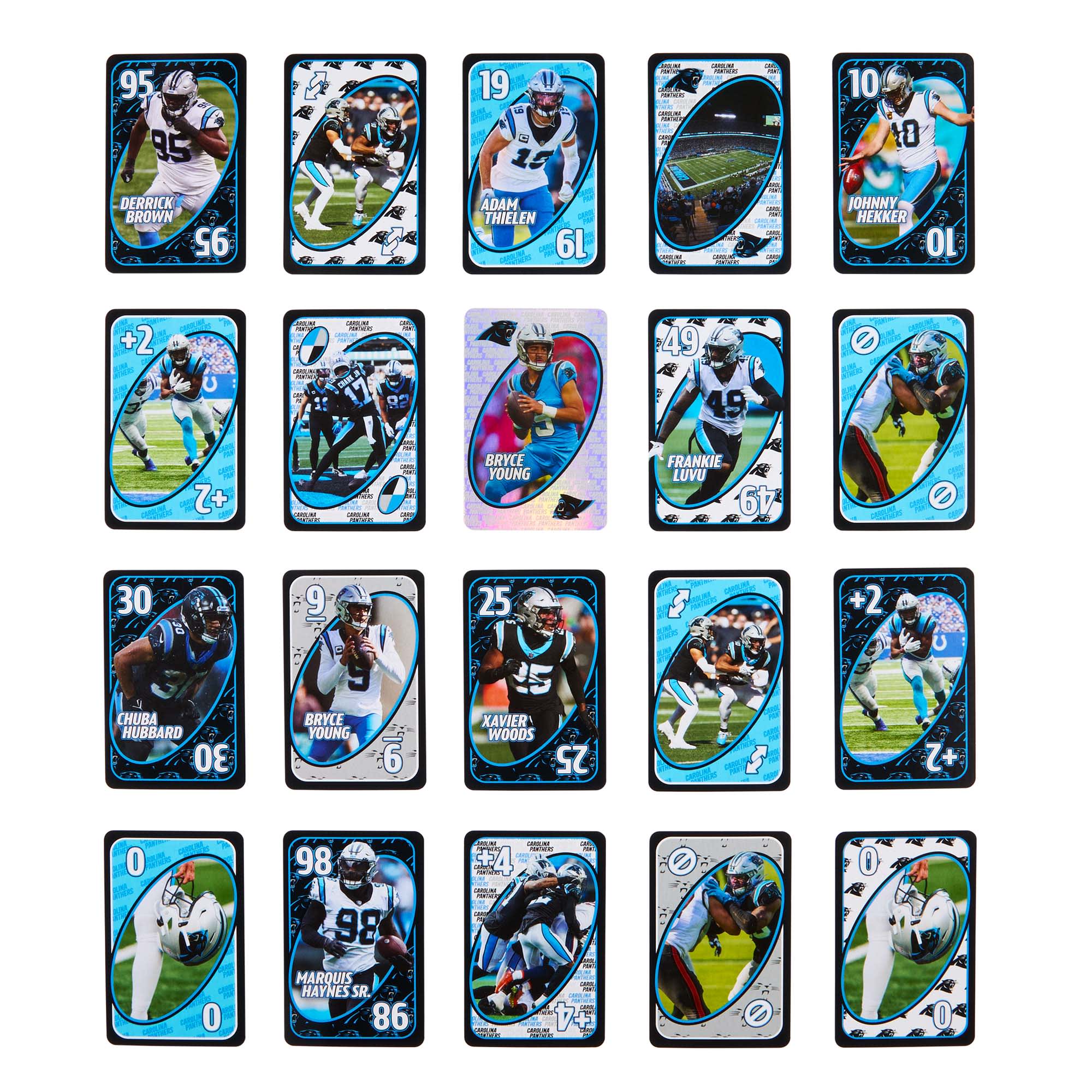 Mattel Creations UNO Fandom NFL Carolina Panthers Game Deck