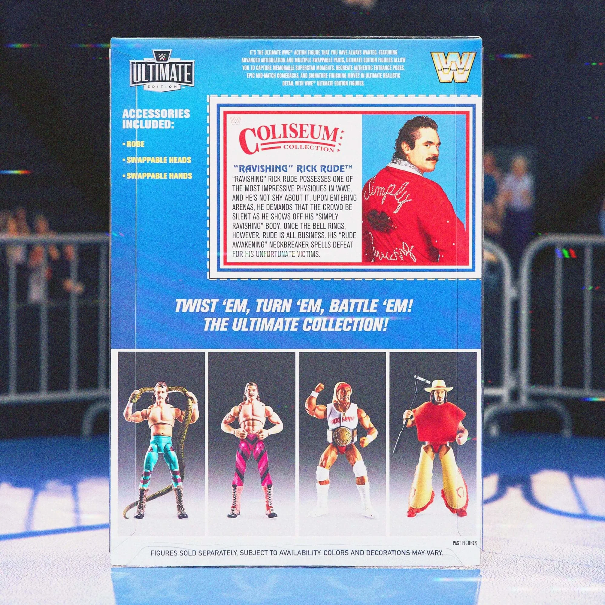 Mattel Creations WWE Action Figure Ultimate Edition Coliseum Collection Jake “The Snake” Roberts & “Ravishing” Rick Rude 2-Pack