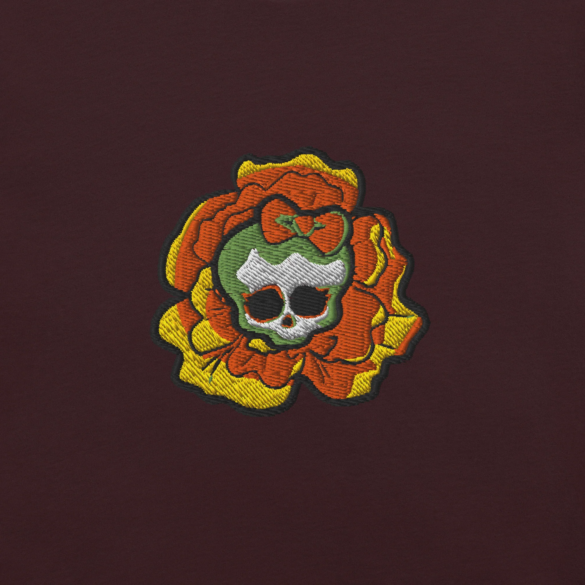 Mattel Creations Monster High Skelita Día de Muertos Embroidered Oxblood T-Shirt