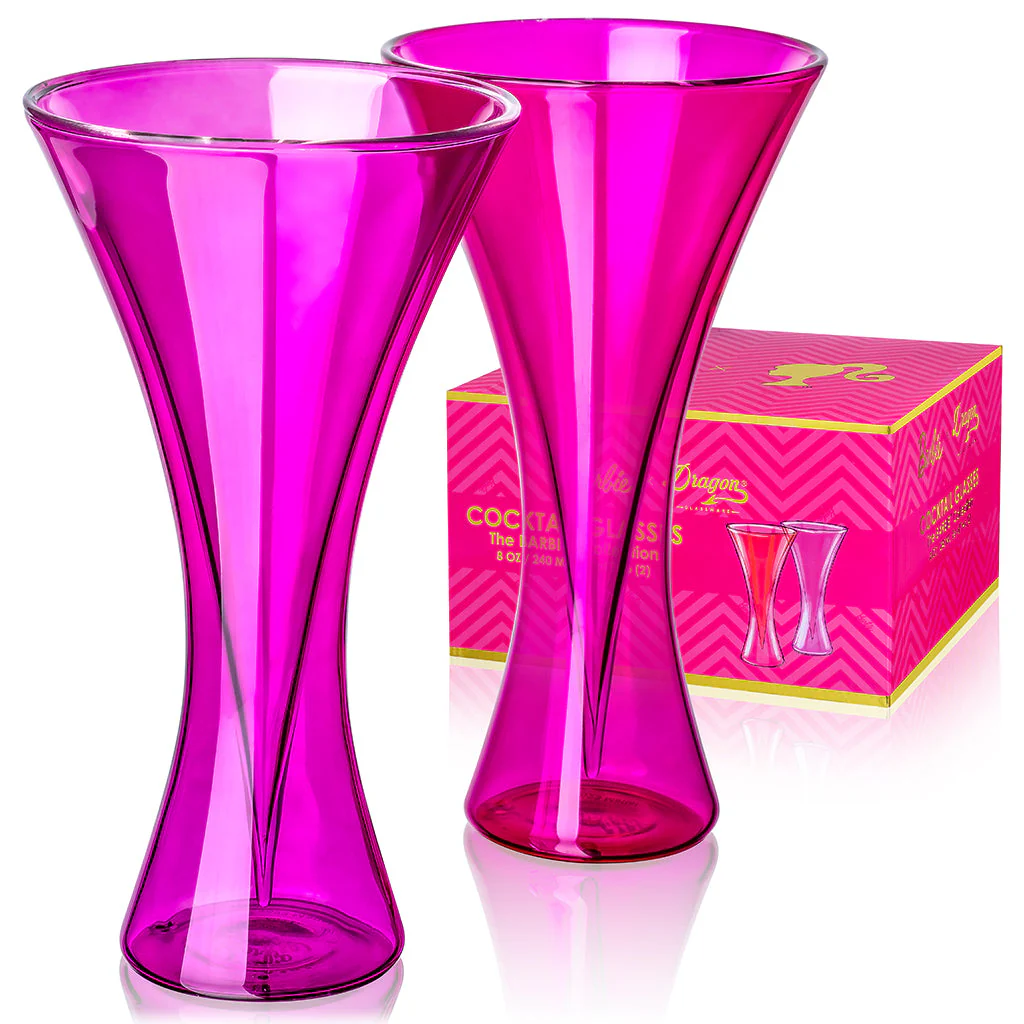 Mattel Creations Barbie™ X Dragon Glassware® Cocktail Glasses