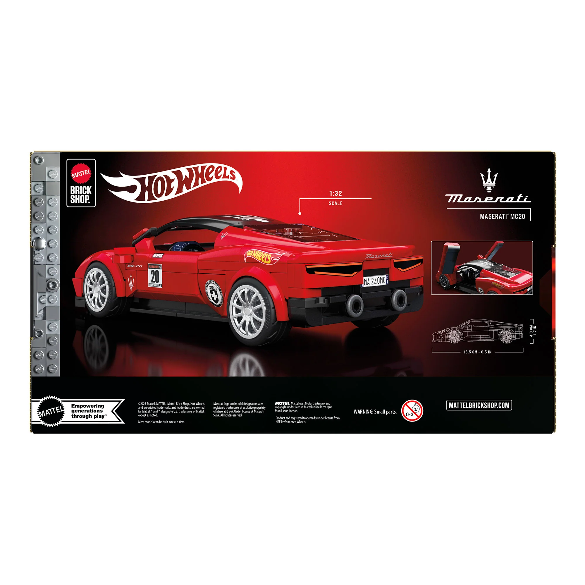 Mattel Creations Mattel Brick Shop Hot Wheels Maserati MC20 Building Set