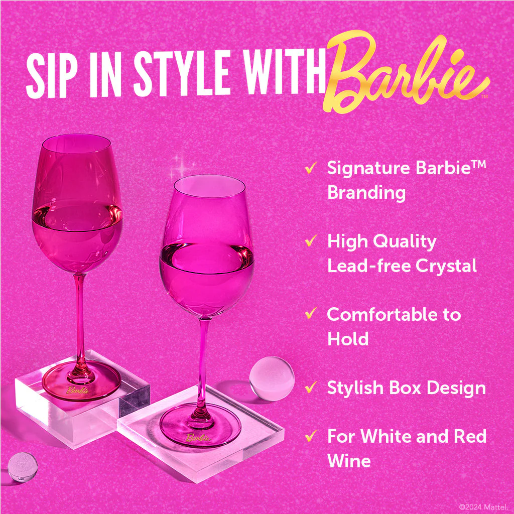 Mattel Creations Barbie™ X Dragon Glassware® Wine Glasses