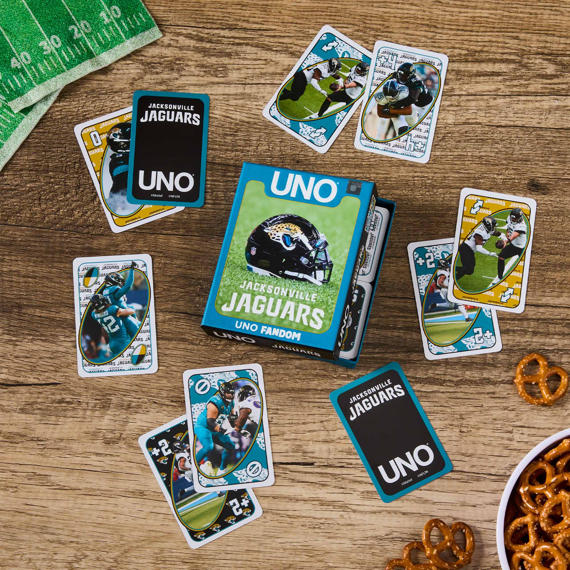 Mattel Creations UNO Fandom NFL Jacksonville Jaguars Game Deck