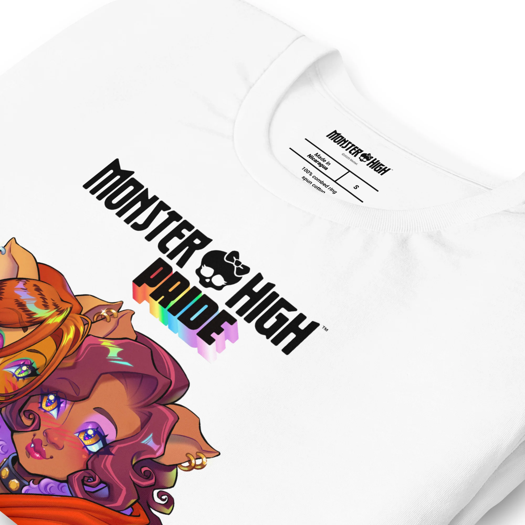 Mattel Creations Monster High Pride Toralei & Clawdeen White T-Shirt