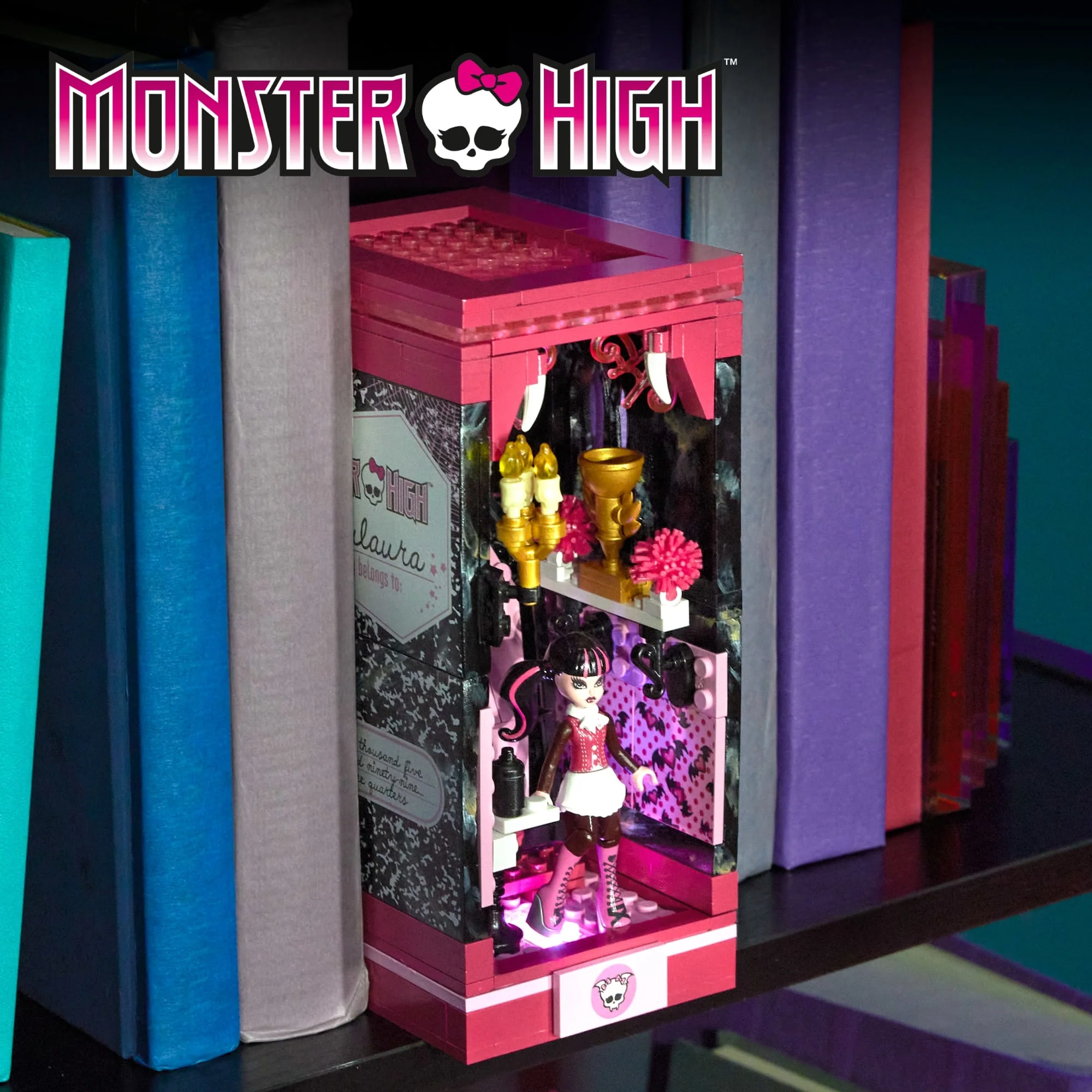 Mattel Creations MEGA Monster High Draculaura's Boo-k Crypt Building Toy Kit