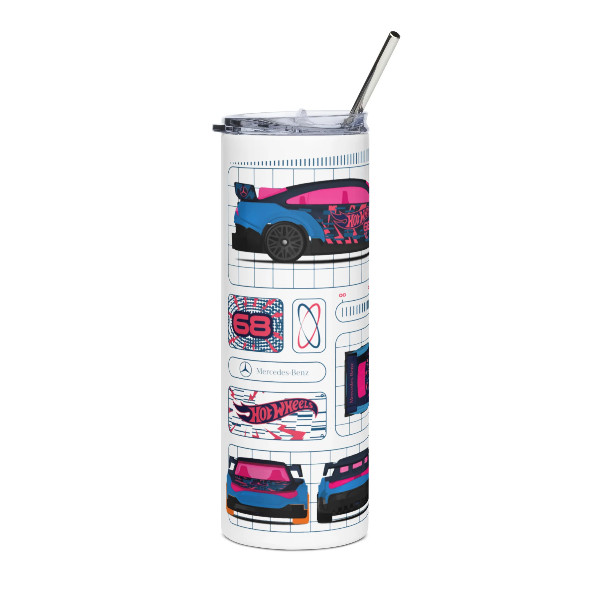 Mattel Creations Hot Wheels x Mercedes Benz White Tumbler