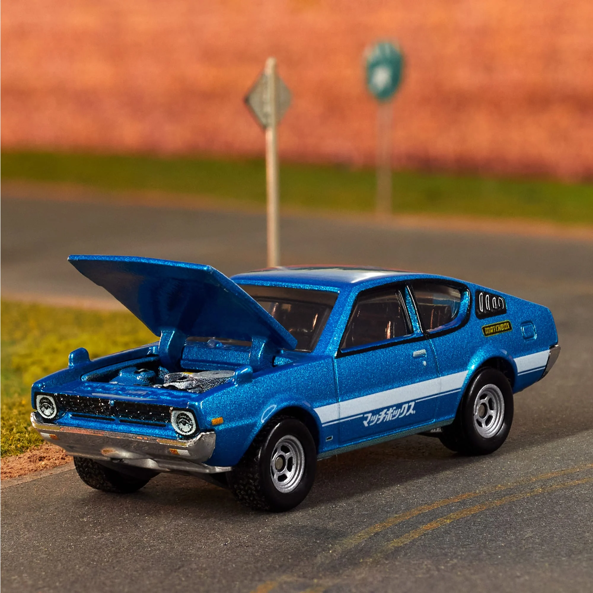 Mattel Creations Matchbox 1975 Mitsubishi Lancer Celeste