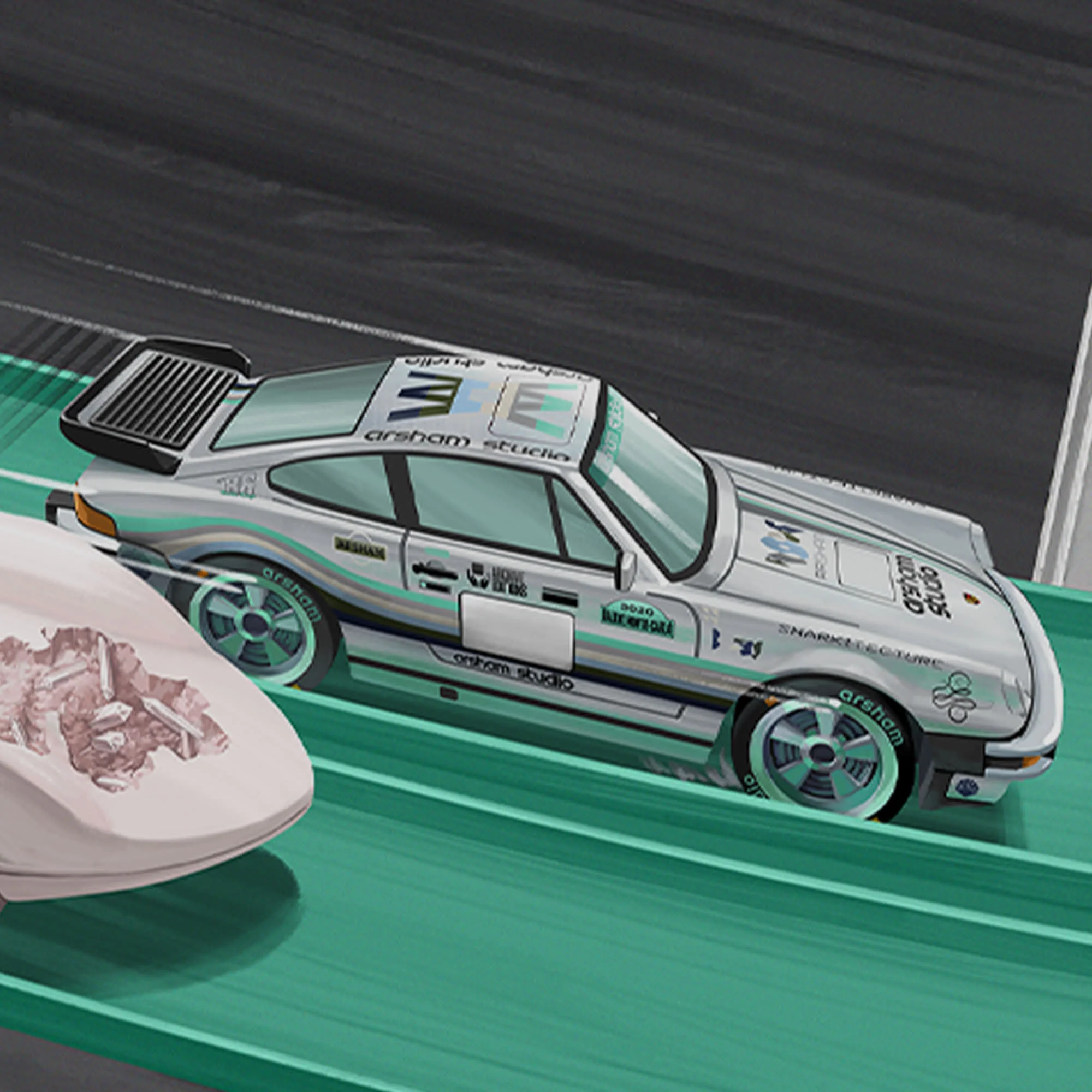Mattel Creations Hot Wheels x Daniel Arsham Legends Archive Lap 3 Poster