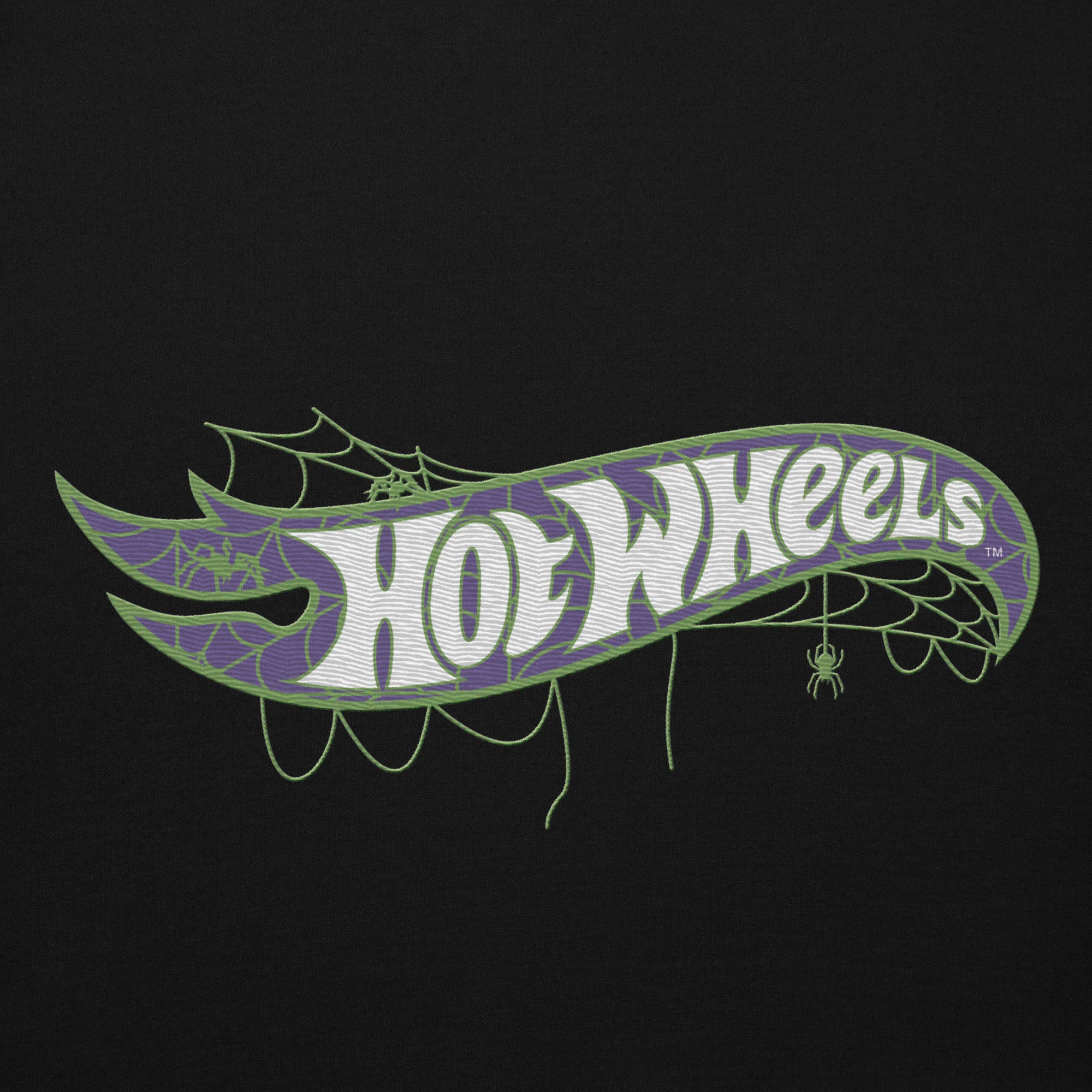 Mattel Creations Hot Wheels Spiderweb Logo Embroidered Hoodie