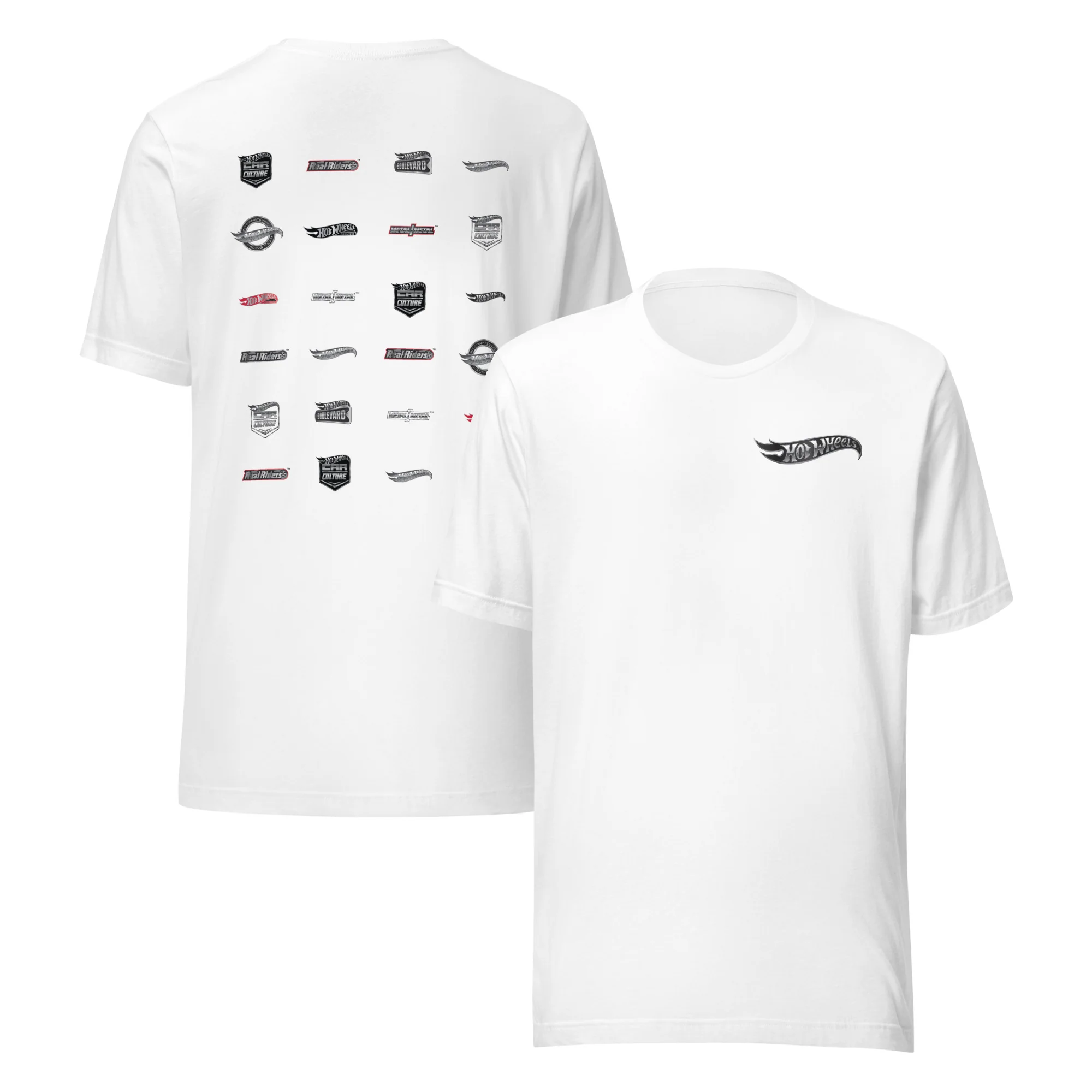 Mattel Creations Hot Wheels Logos White T-Shirt