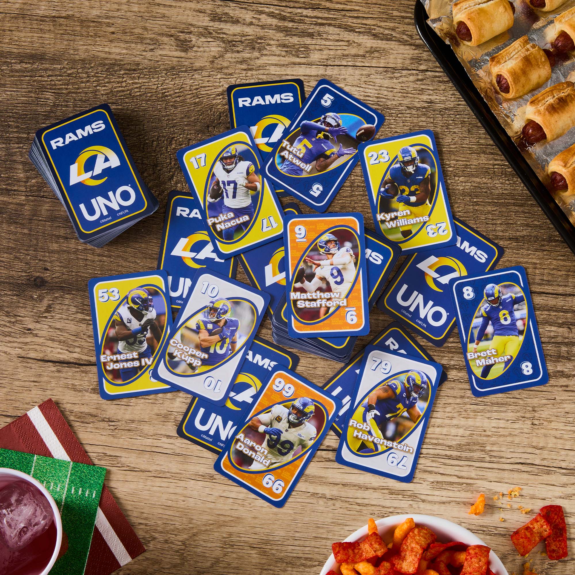 Mattel Creations UNO Fandom NFL Los Angeles Rams Game Deck