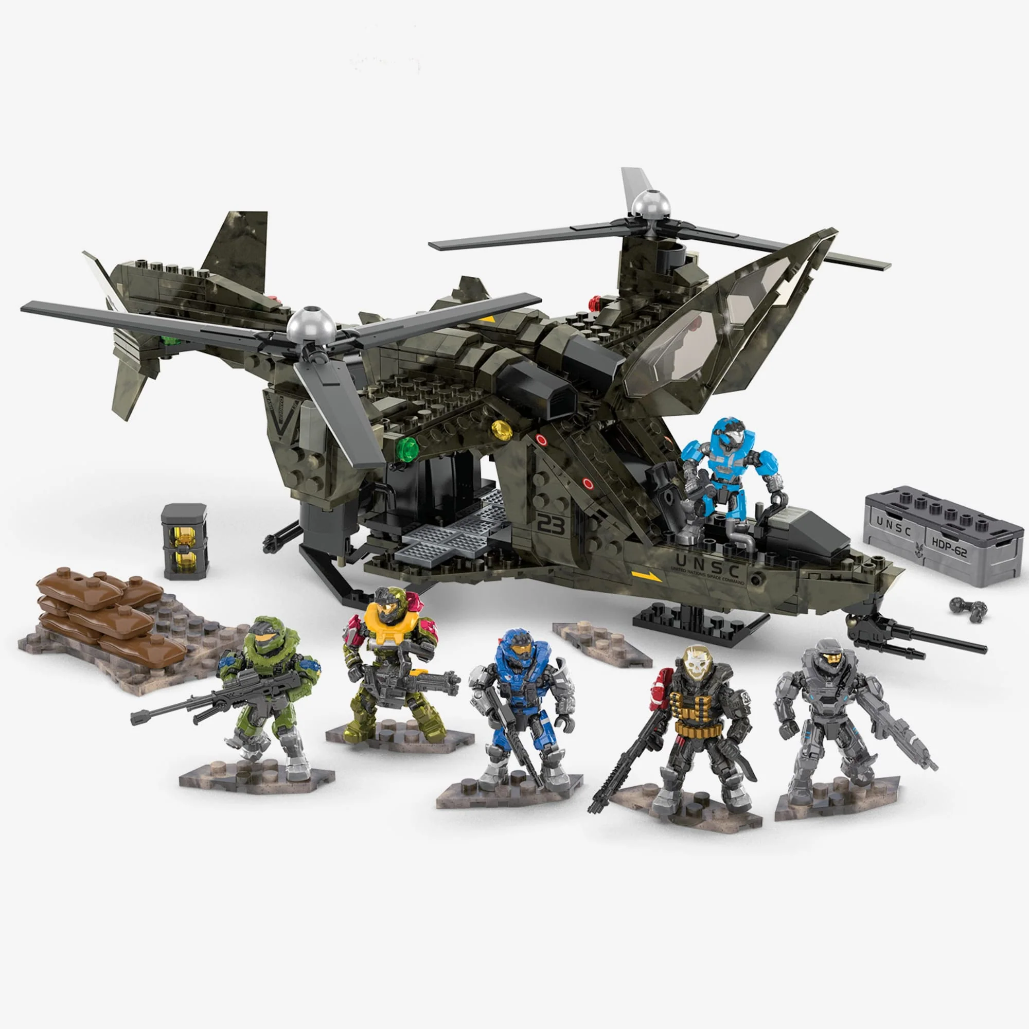 Mattel Creations MEGA Halo UNSC Falcon Sweep Building Toy Kit