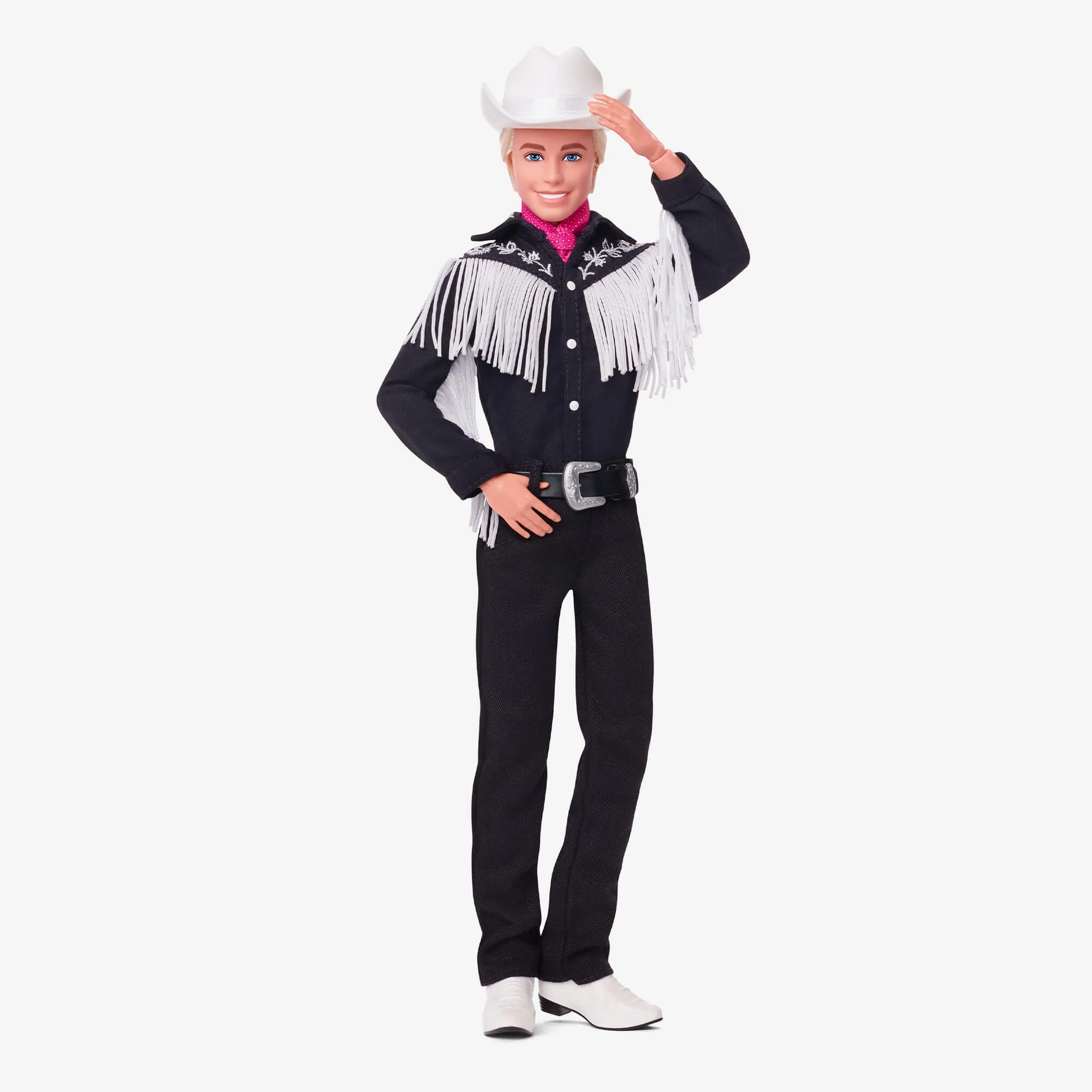 Mattel Creations Ken Doll in Black and White Western Outfit – Barbie The Movie