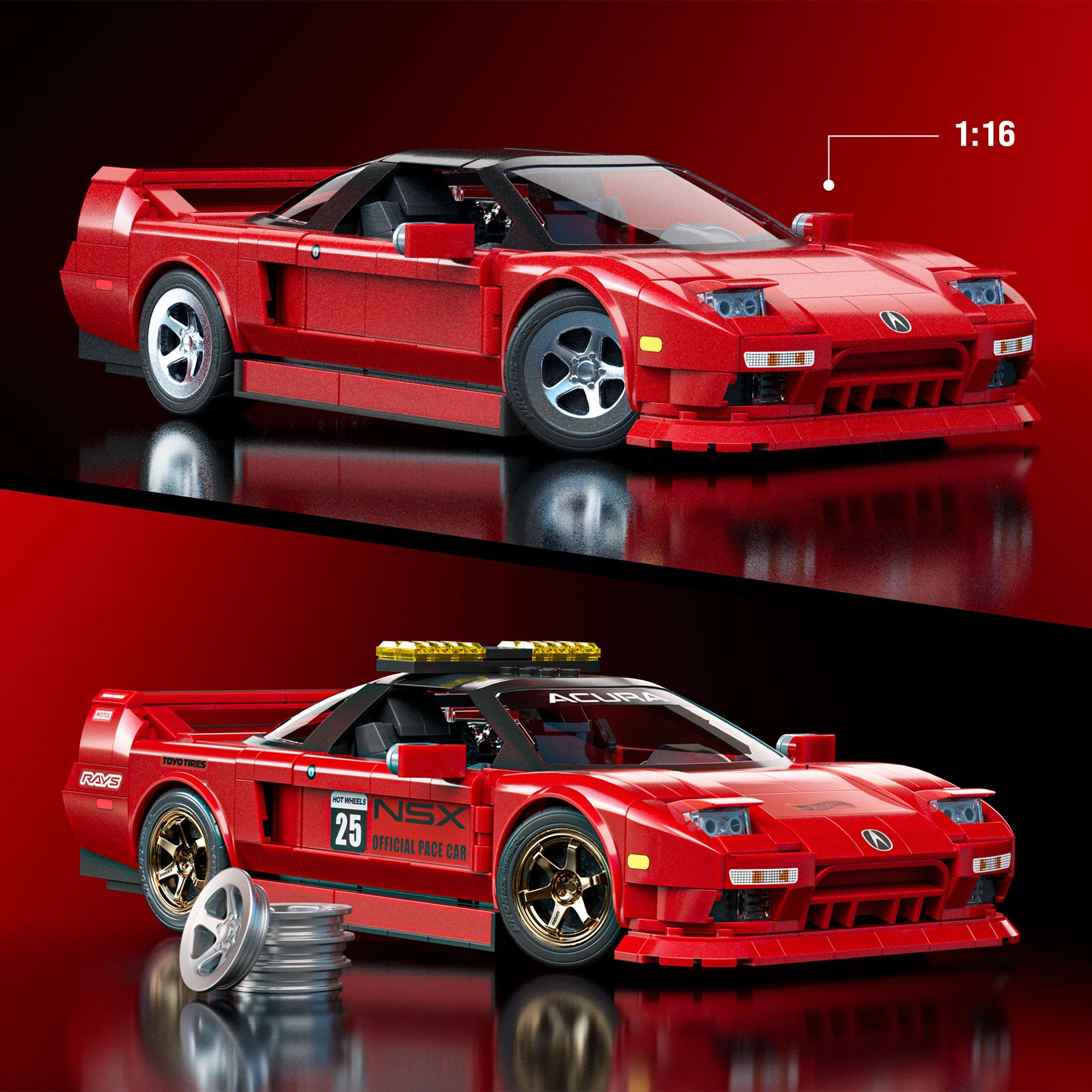 Mattel Creations Mattel Brick Shop Hot Wheels '90 Acura NSX Building Set