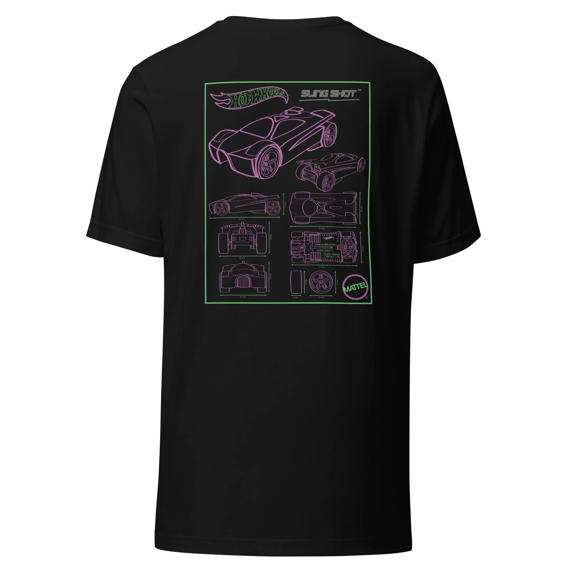 Mattel Creations Hot Wheels MC Revealed Fan-Designed Black T-Shirt