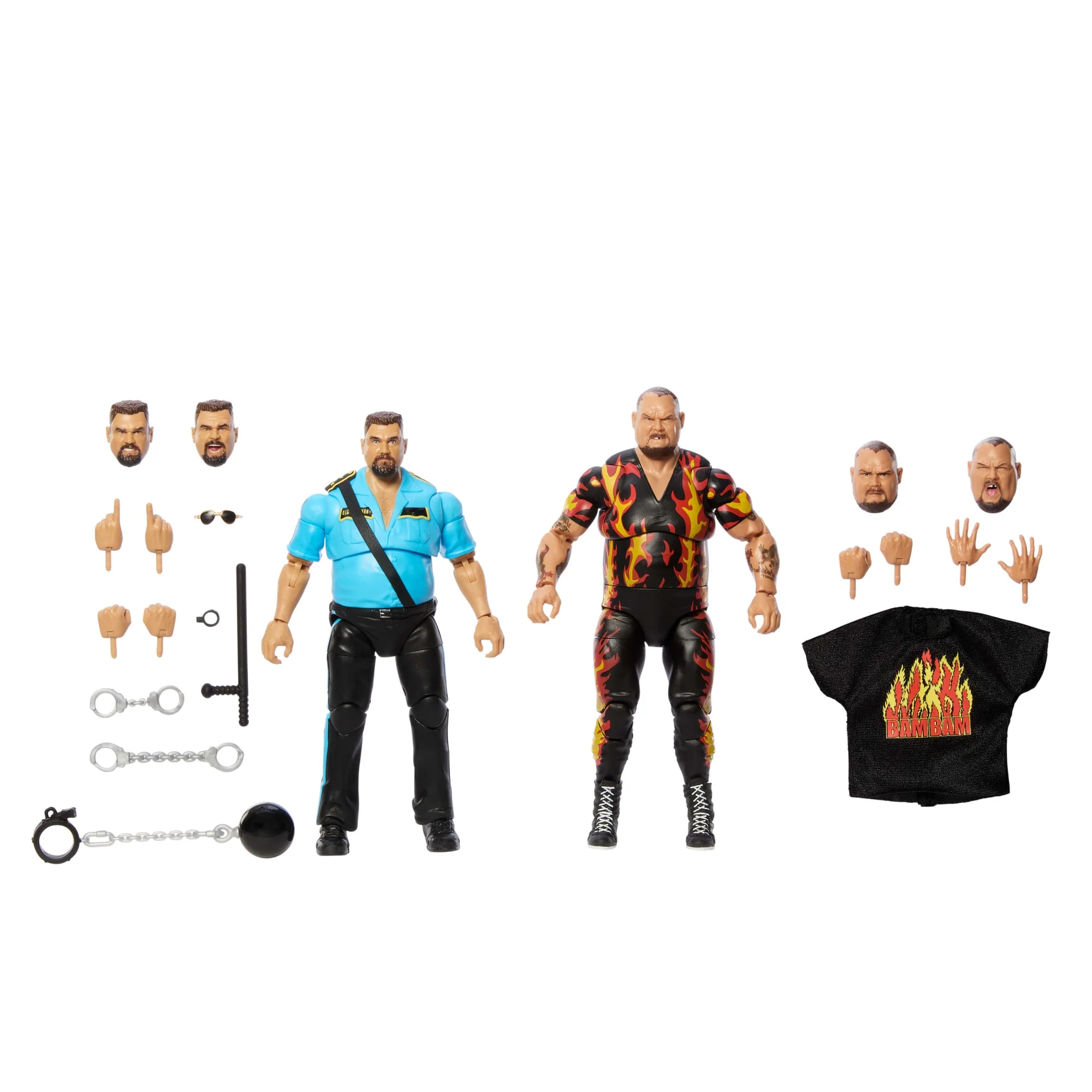 Mattel Creations WWE Coliseum Collection Bam Bam Bigelow & Big Boss Man 2-Pack Action Figures