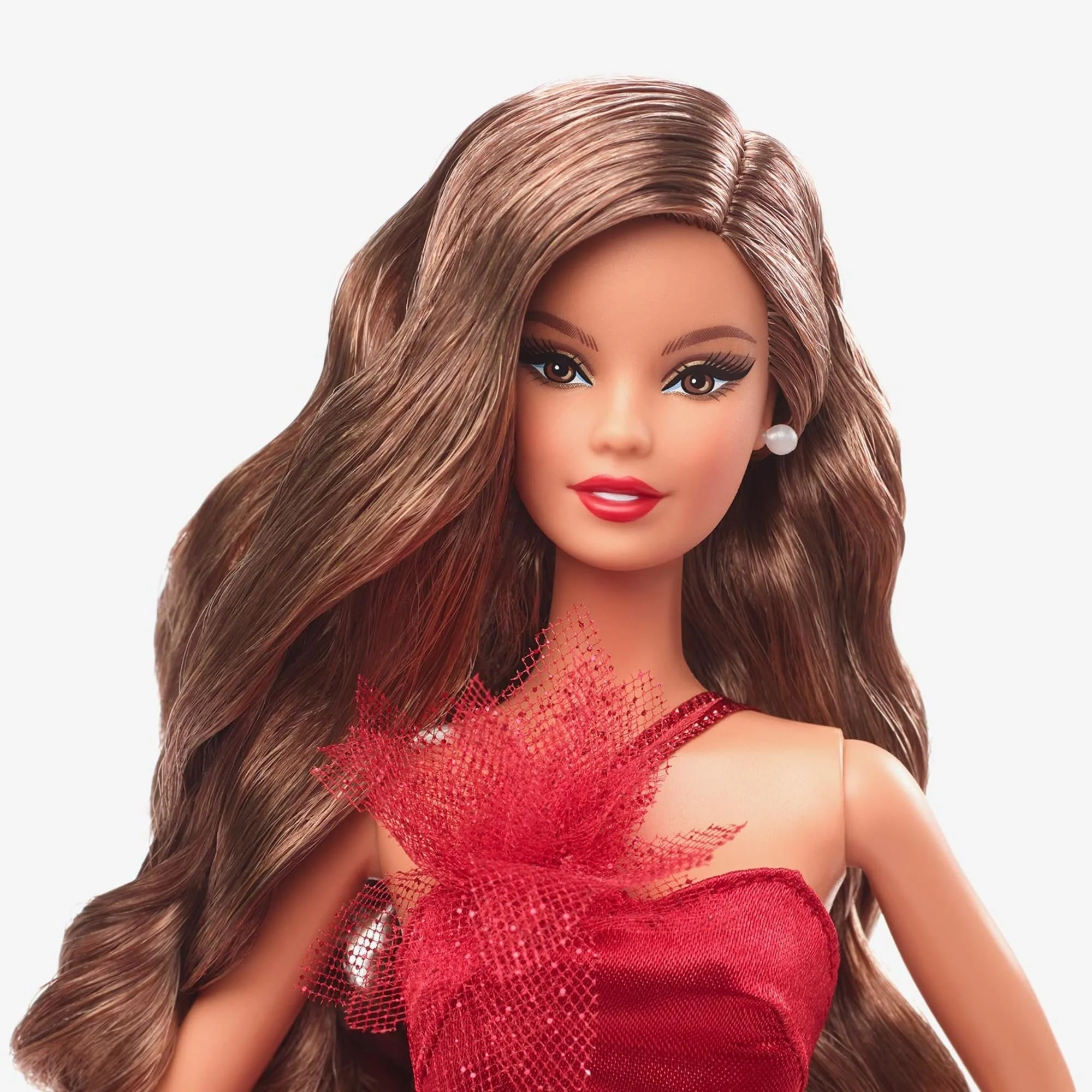 Mattel Creations 2022 Holiday Barbie, Light-Brown Hair
