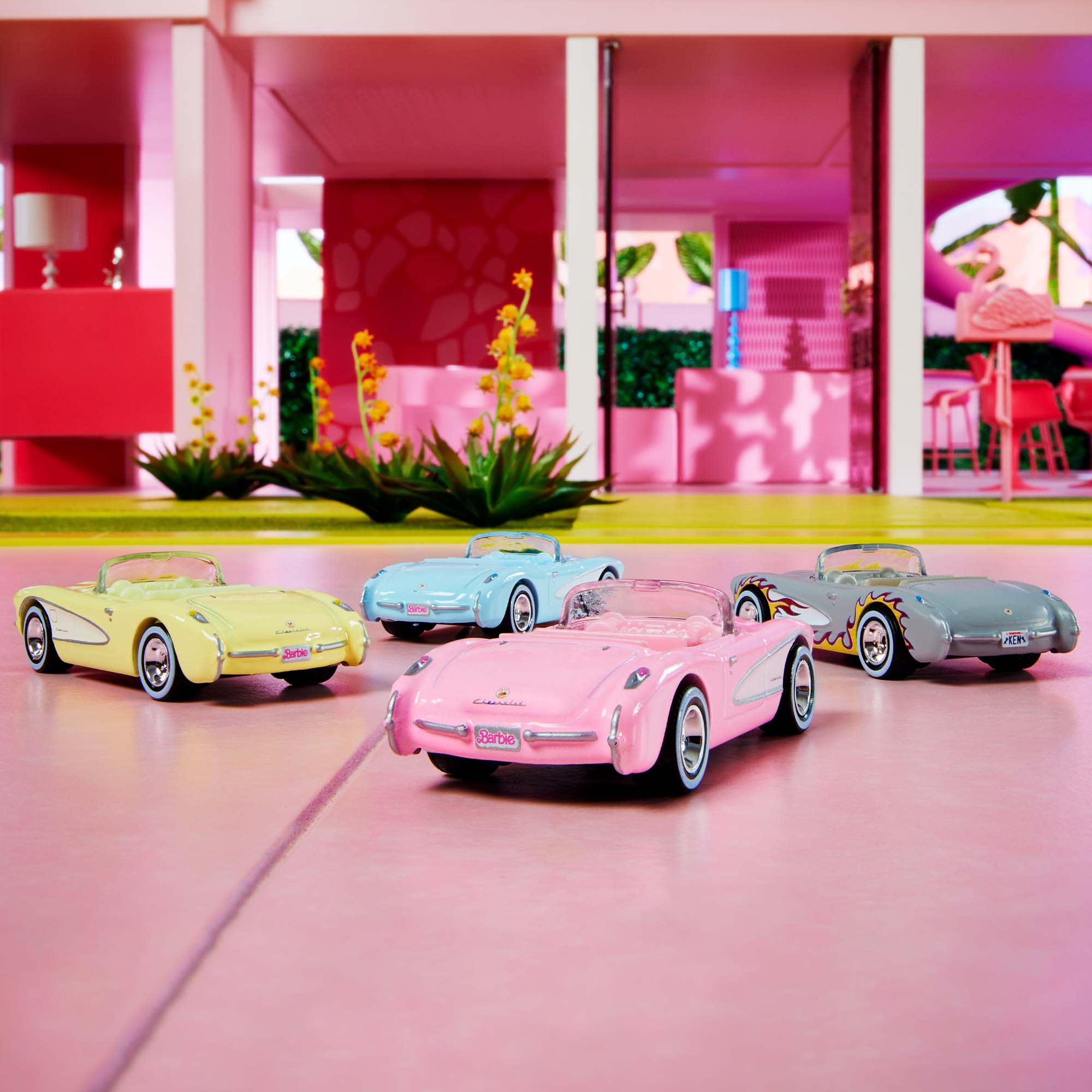 Mattel Creations Barbie The Movie Hot Wheels Corvette 4-Pack