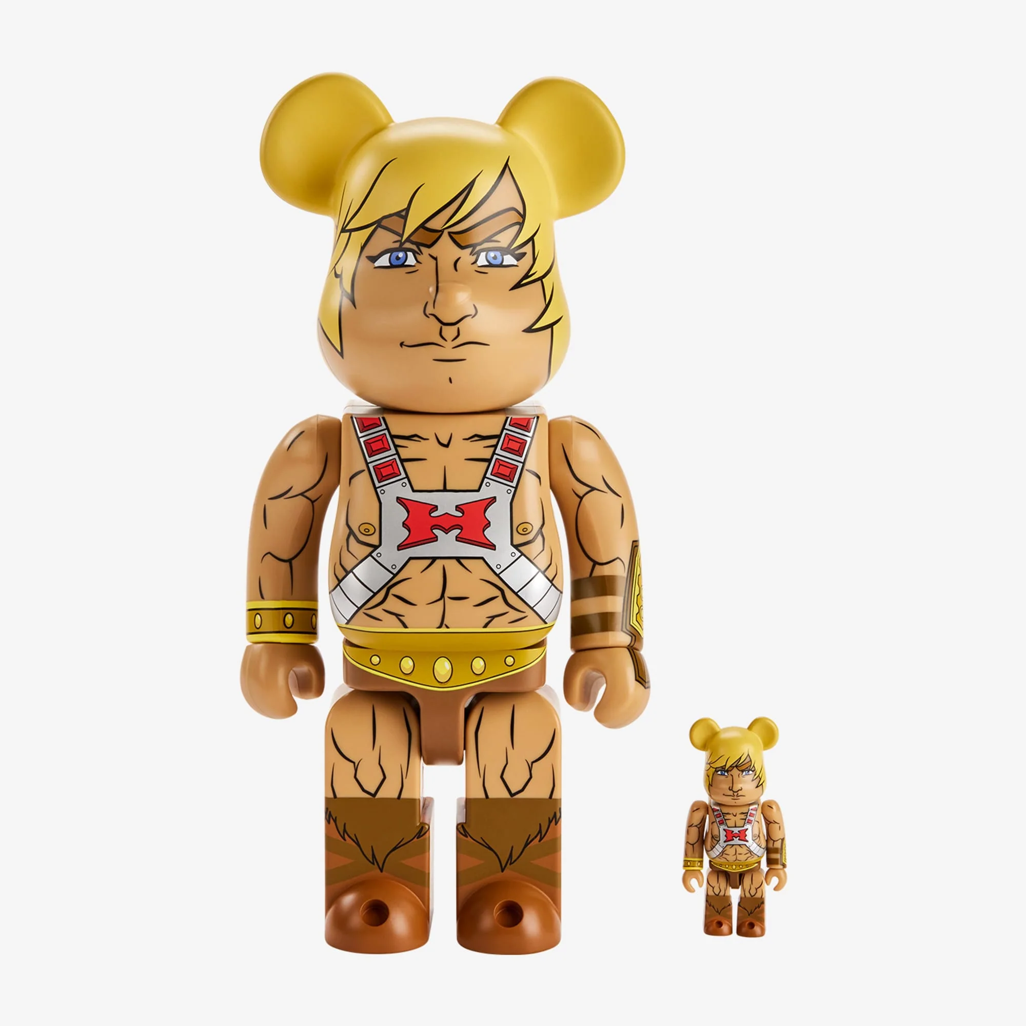 Mattel Creations Masters of the Universe He-Man BE@RBRICK 100% & 400%