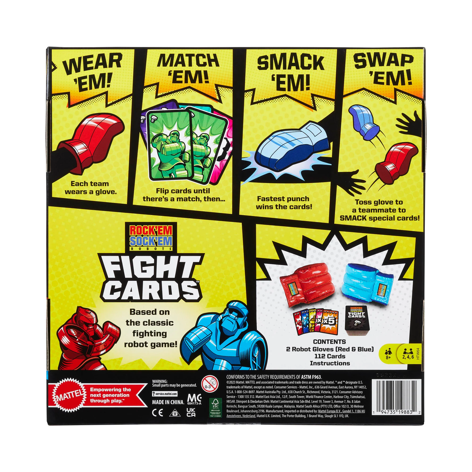Mattel Creations Rock 'Em Sock 'Em Robots Fight Cards