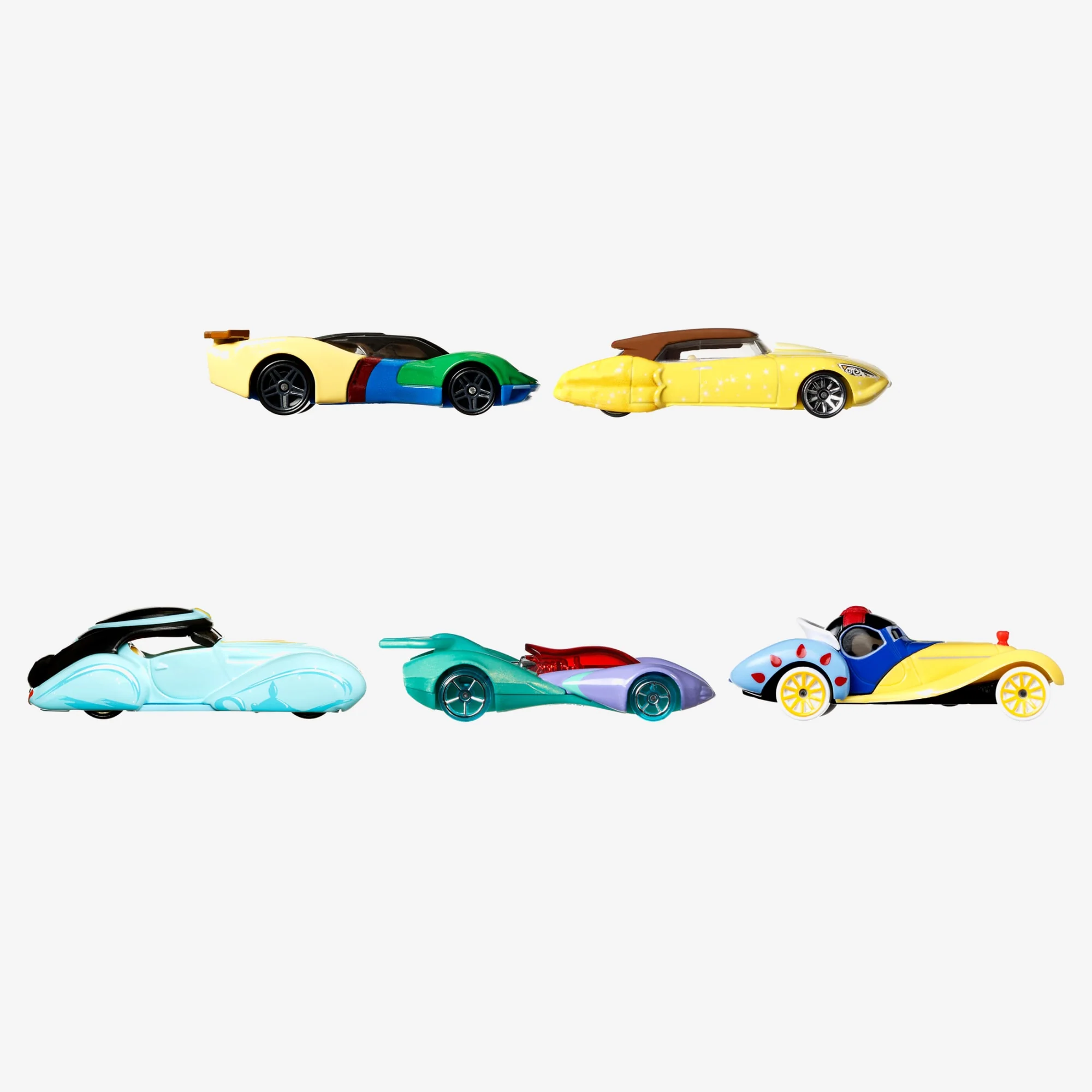 Mattel Creations Hot Wheels Disney Princess Character Cars 5-Pack