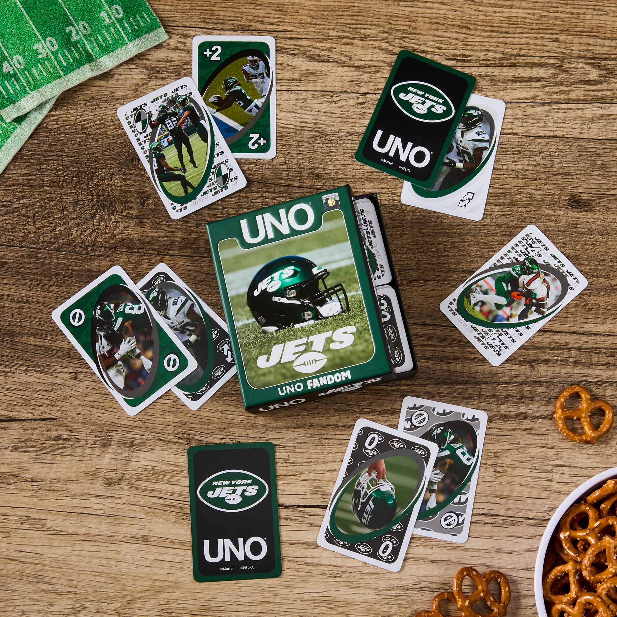 Mattel Creations UNO Fandom NFL New York Jets Game Deck