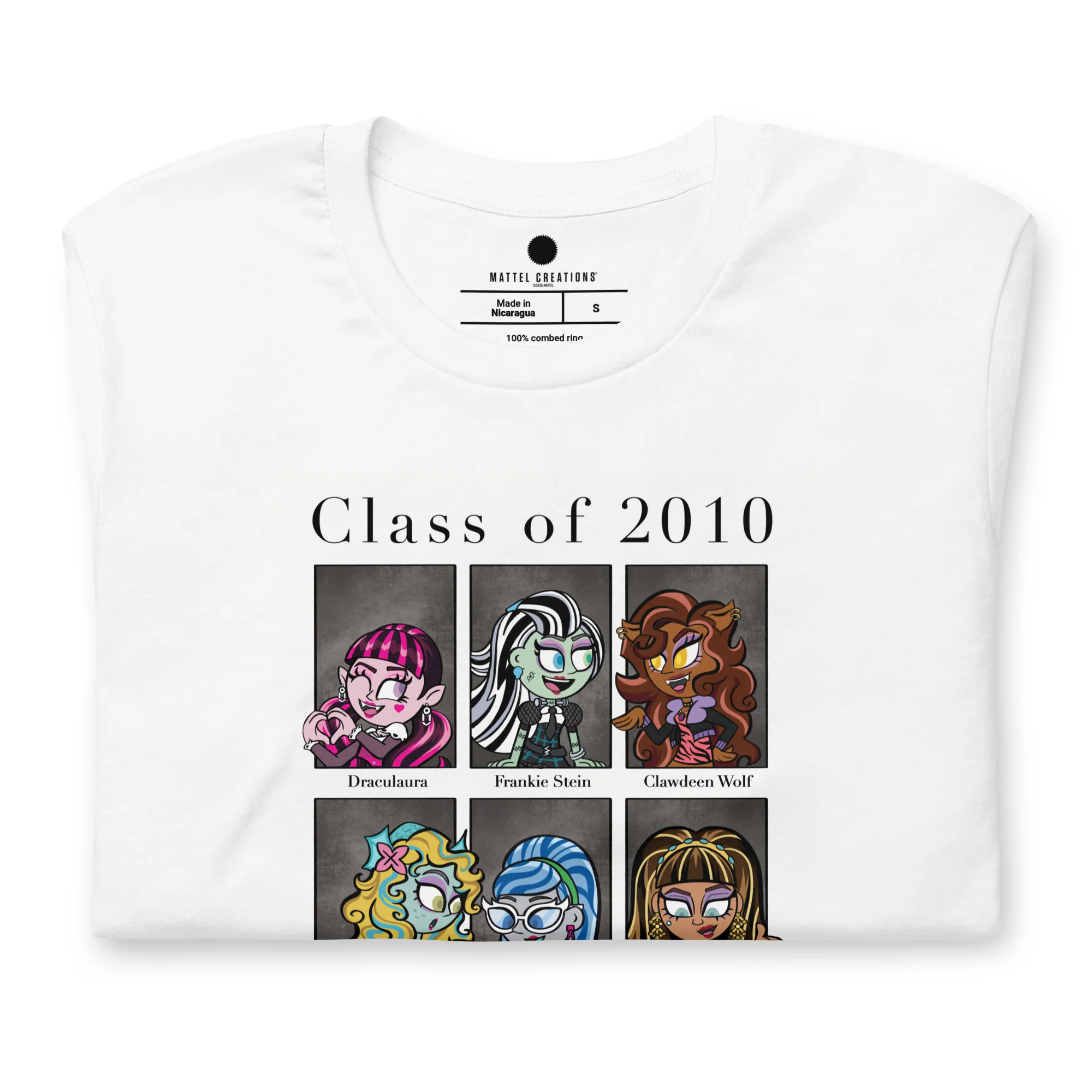 Mattel Creations Monster High MC Revealed Fan-Designed White T-Shirt