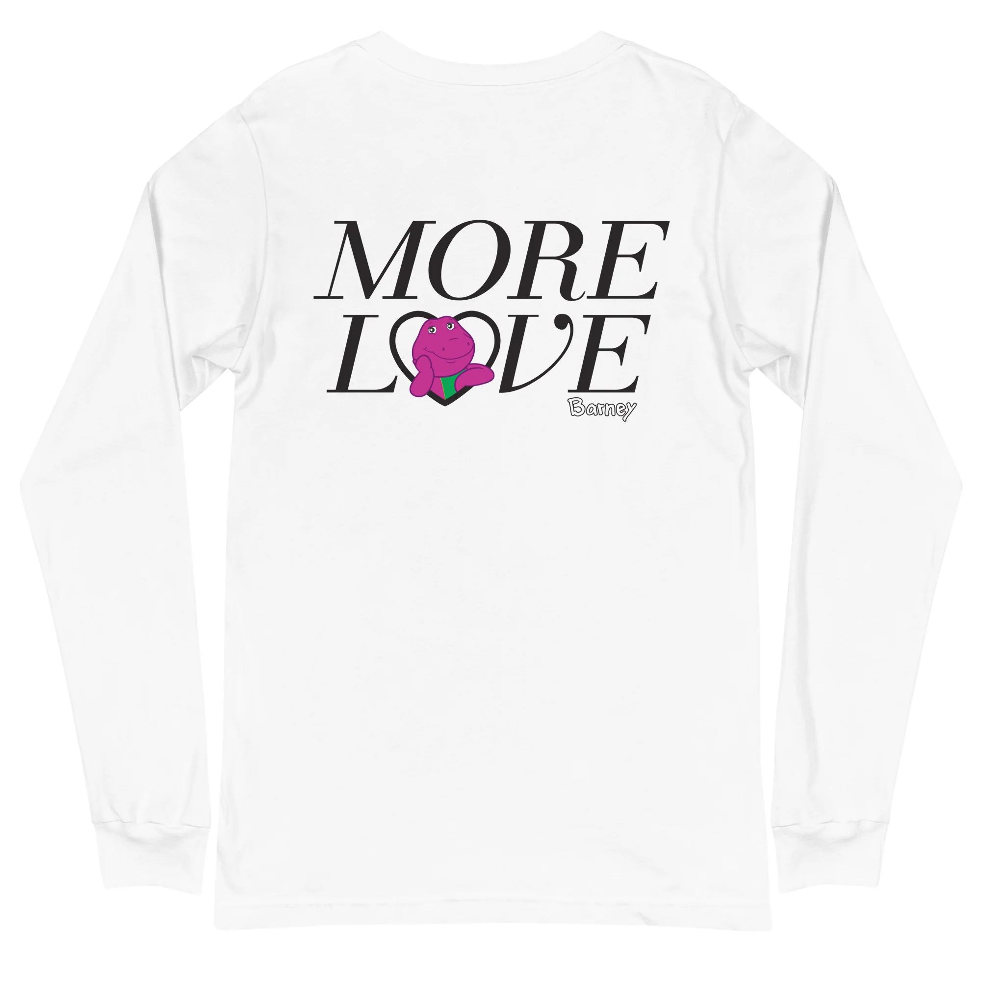 Mattel Creations Barney Embroidered Love Club Long Sleeve T-Shirt