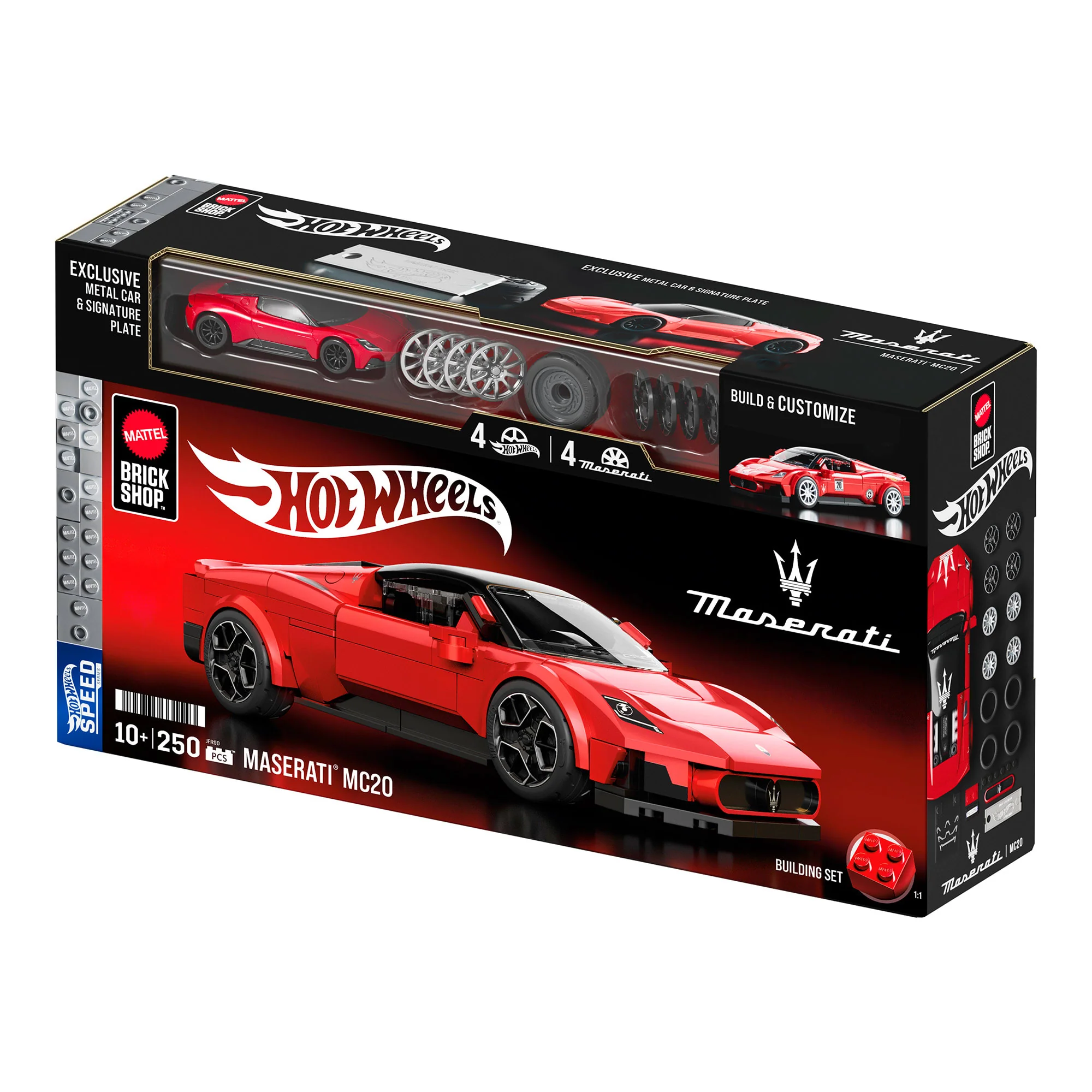 Mattel Creations Mattel Brick Shop Hot Wheels Maserati MC20 Building Set
